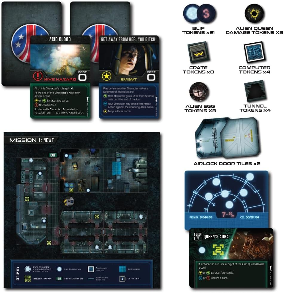 Gale Force 9 Aliens Get Away from Her Expansion Board Game image number 6