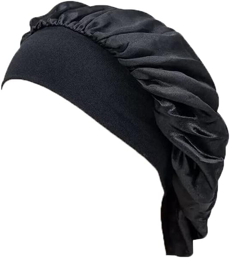 Sleeping Bonnet Silk Satin Cap for Women - Soft, Breathable, Elastic Night Hat for Hair Care and Protection, Suitable for Hair Rollers, Overnight Treatments