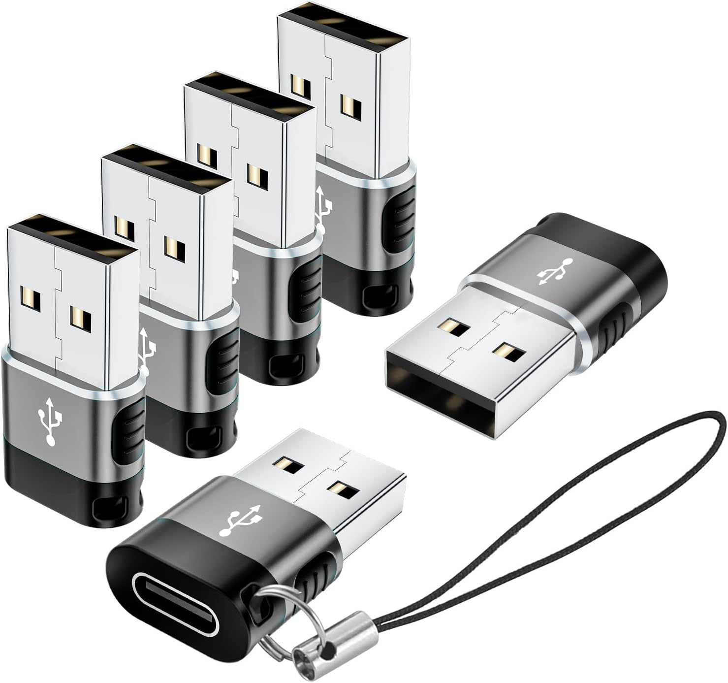 USB to USB C Adapter 10 Pack,Usb a to USB C Adapter,Usb Male to Type C Female OTG Adaptor,Usb C Cable Converter for Iphone 16 15 14 13,Ipad Pro,Airpods,Charger,Car Play