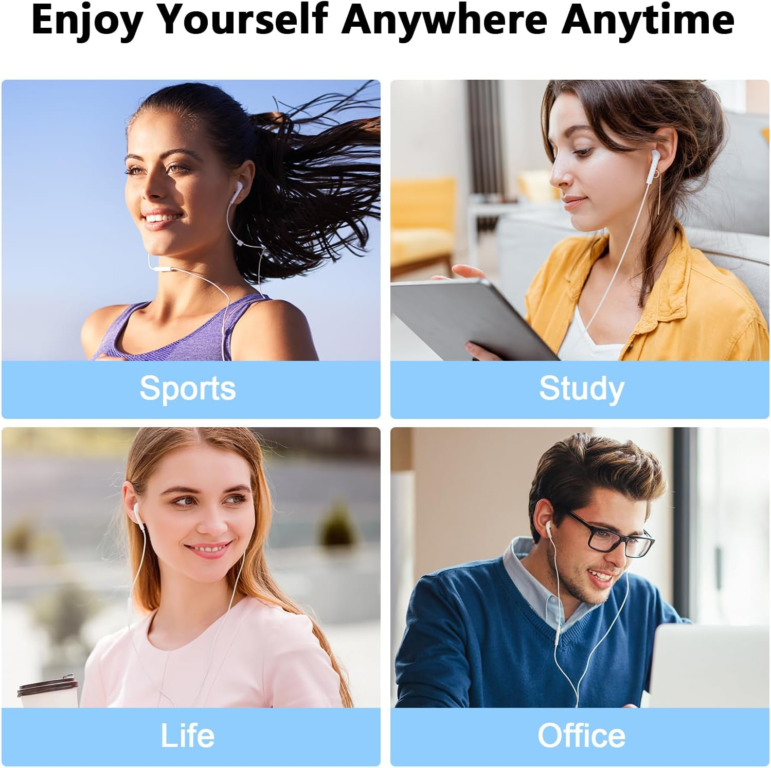 2 Pack USB C Headphones for Iphone 17 16 15, Type C Earphones with Microphone & Remote Control Noise Cancelling Wired Earbuds USB C for Iphone 17 16 15 Pro Max, Ipad Pro, Galaxy S25 S24, Pixel 9/8/7 image number 5