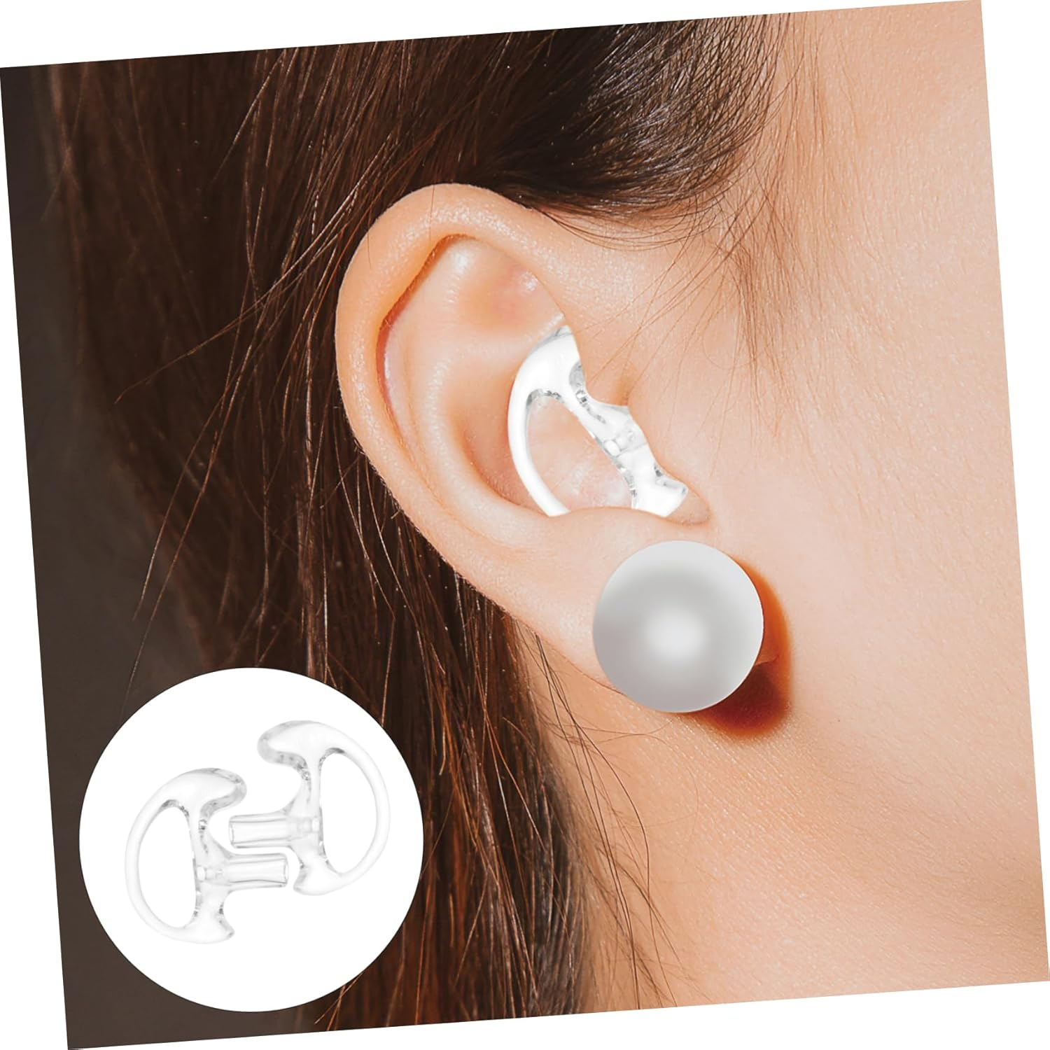 PERSELOSO Interphone Ear Plugs Silicone Earpiece Inserts 5 Pairs Replacement Ear Molds Small Silicone Earbuds for Communication White Accessories for Audio Use image number 1