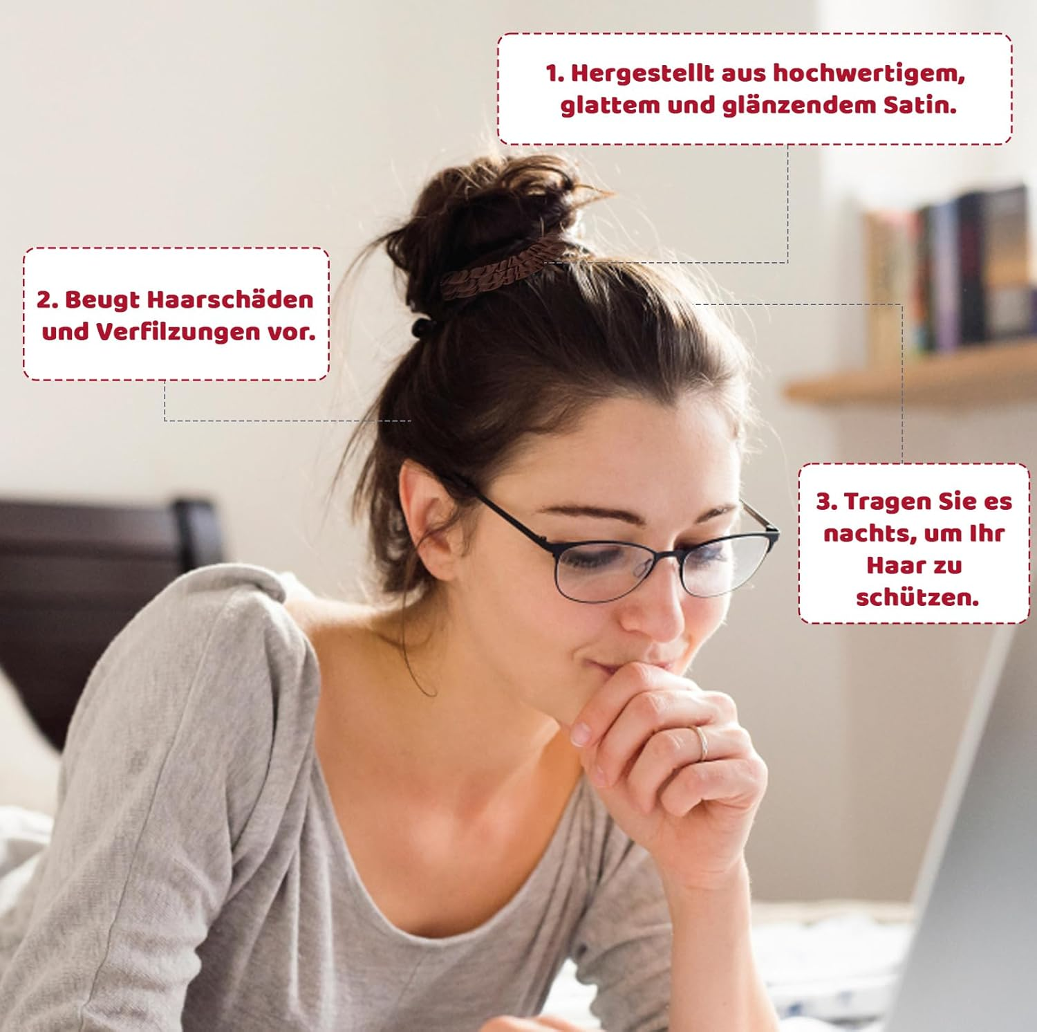 Women'S Scrunchies, Pack of 10 Soft Scrunchies, Scrunchies, Hair Bobbles for Sleeping, Soft and Skin-Friendly image number 4