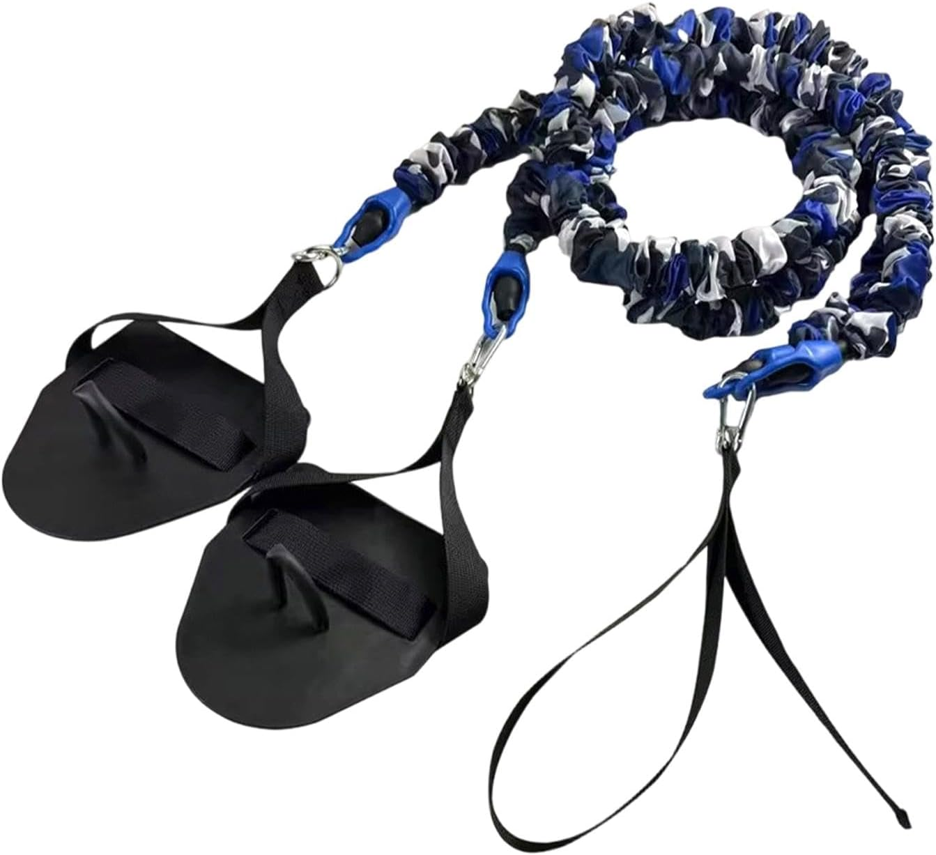 Ａ Aternee Swimming Resistance Band Bungee Cord Arm Strength Exercise Elastic for Women Men Latex Dryland Cord Training Equipment, Blue 50Lbs - Green 30Lbs image number 7