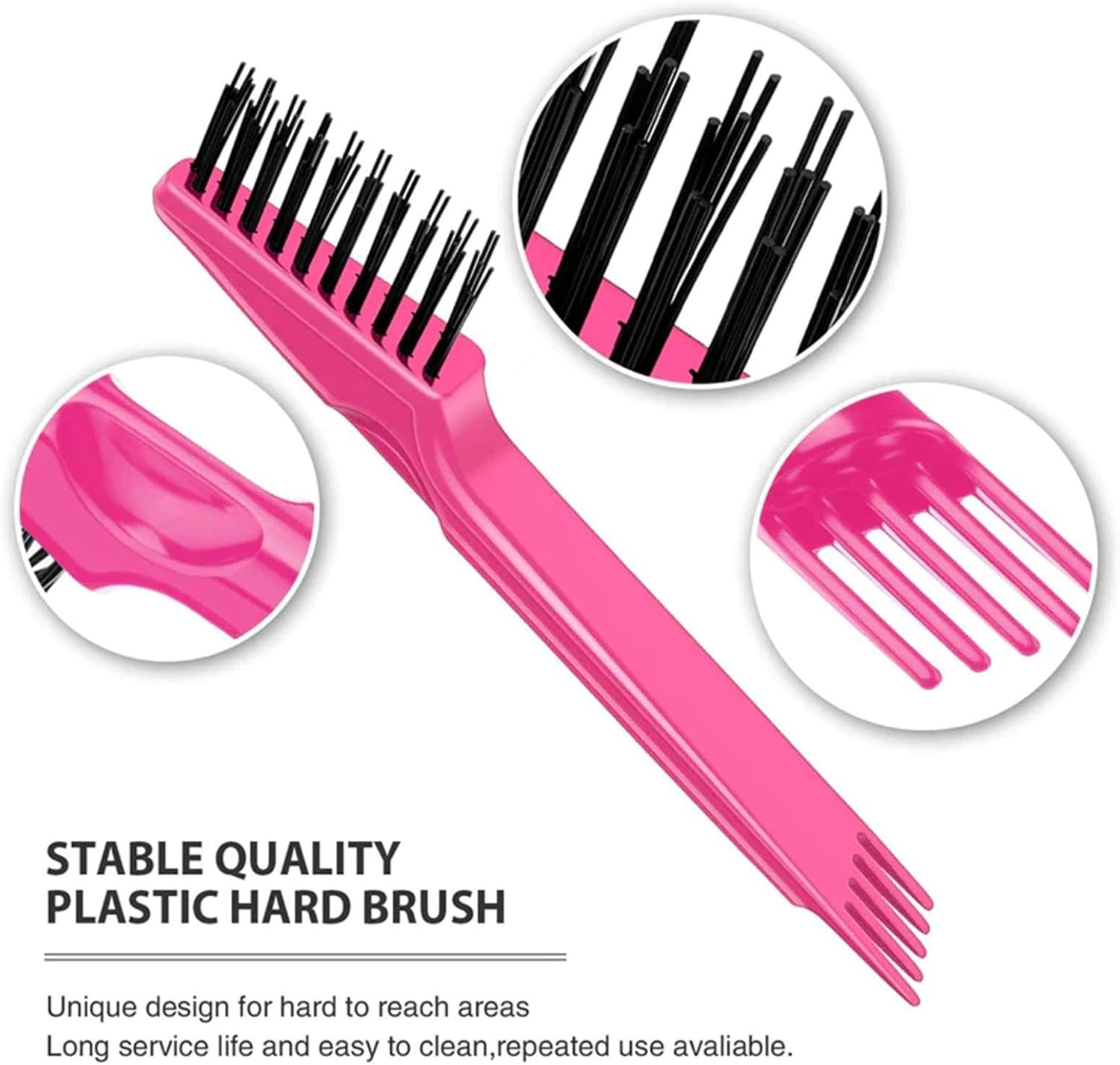 Salon Hairbrush Cleaner | Comb Cleaner Brush | 2 Hairbrush Cleaners for Home Use, Dirt Remover, Cleaning Tool Set image number 3