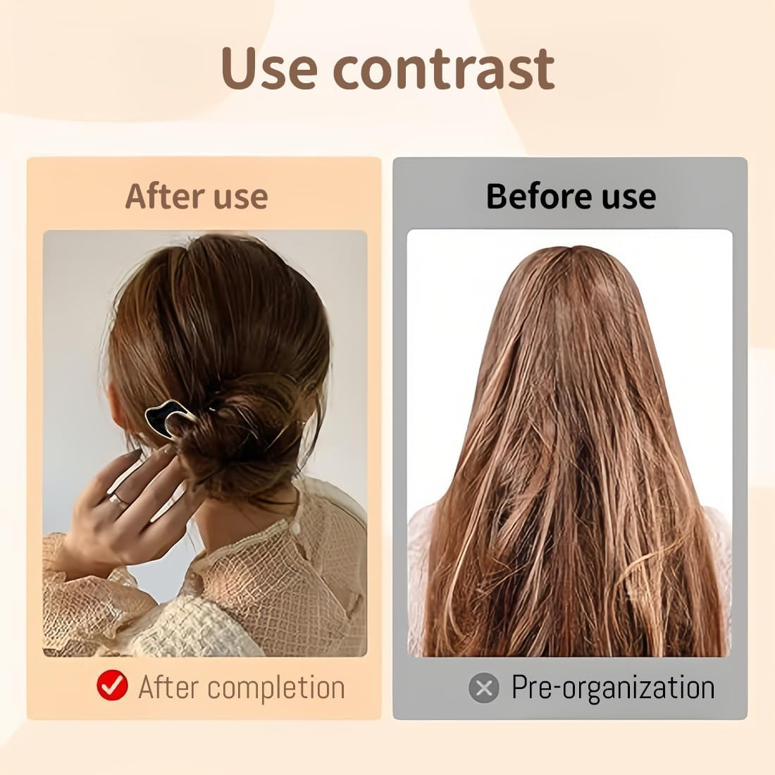 FMYODWU Pack of 4 U Shaped Hair Pins, French Twist Hair Pin, French Pin, Metal Clip, French Hair Clip, Large Hair Fork, Hair Clip, Hair Accessories, Hairstyle Accessories for Women image number 3