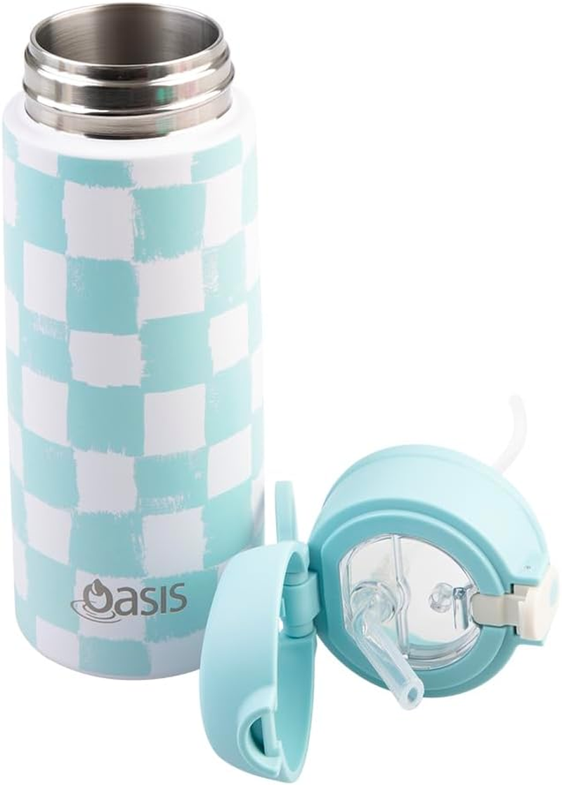 Oasis Stainless Steel Double Wall Insulated Kid'S Drink Bottle W/Sipper Straw 550Ml - Check It Out image number 4