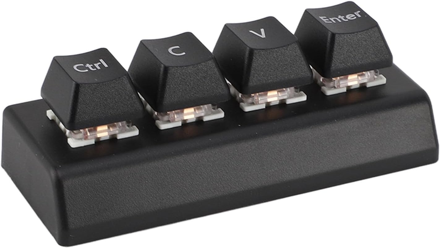 Gaming Keypad Strg C Strg V Tastatur Memory Function Macro Keypad Programmable Enter Keyboard for Family (Black) Gaming Keyboards image number 6