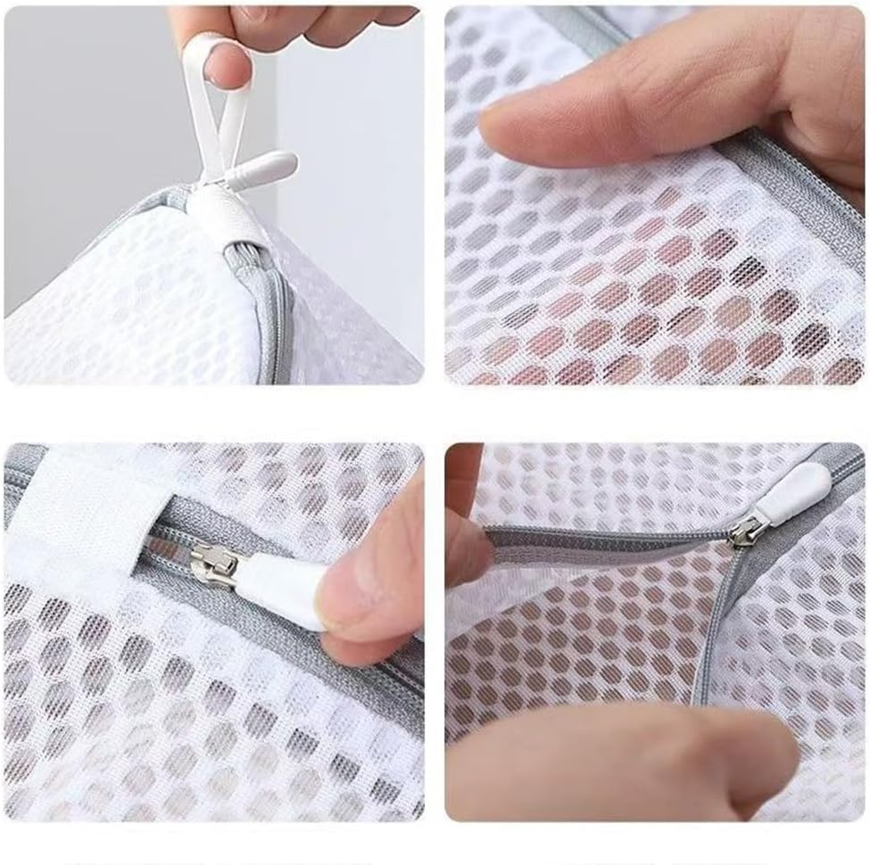 4Pcs Laundry Bags Delicate Honeycomb Mesh Laundry Bag, Net Washing Machine Bag Washer Sack with Zipper Cleaning and Drying Cloths, Garment,Travel Storage and Organiza,2Pcs 23.6*23.6In+2Pcs 11.8*15.7In image number 3