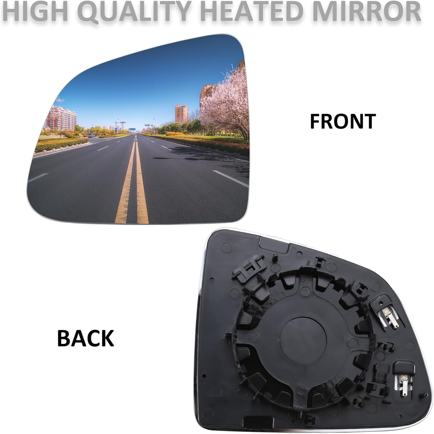 LOIYLLEN Left Side Mirror Replacement for Tesla Model Y 2019 2020 2021 2022 2023 2024, Modely - Left Side Mirror Glass, Rear View Mirrors Glass with Power Heated image number 3