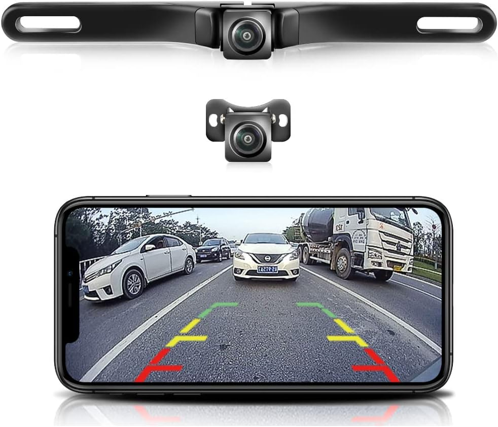 Wifi Car Wireless Backup Camera, Greenyi 5G 720P HD Car License Plate Rear/Front View Reverse Camera for Iphone Ipad Android Smart Phones Tablets Which Support Double Band Wifi(2.4Ghz and 5Ghz) image number 3