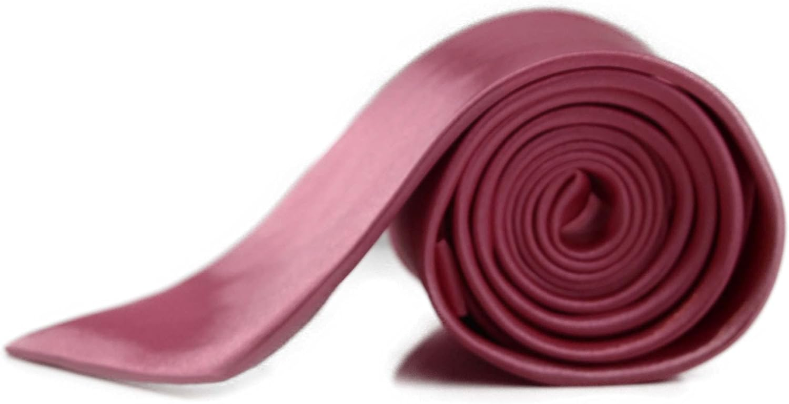 Mens Pink 8Cm Plain Neck Tie image number 2