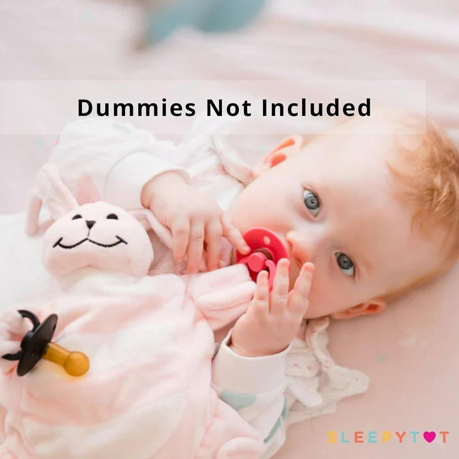 Baby Comforter | Plush Toy with Dummy Holder, Holds Pacifier or Teether, Machine Washable, Newborn Sleep Aid & Baby Gift| Cow