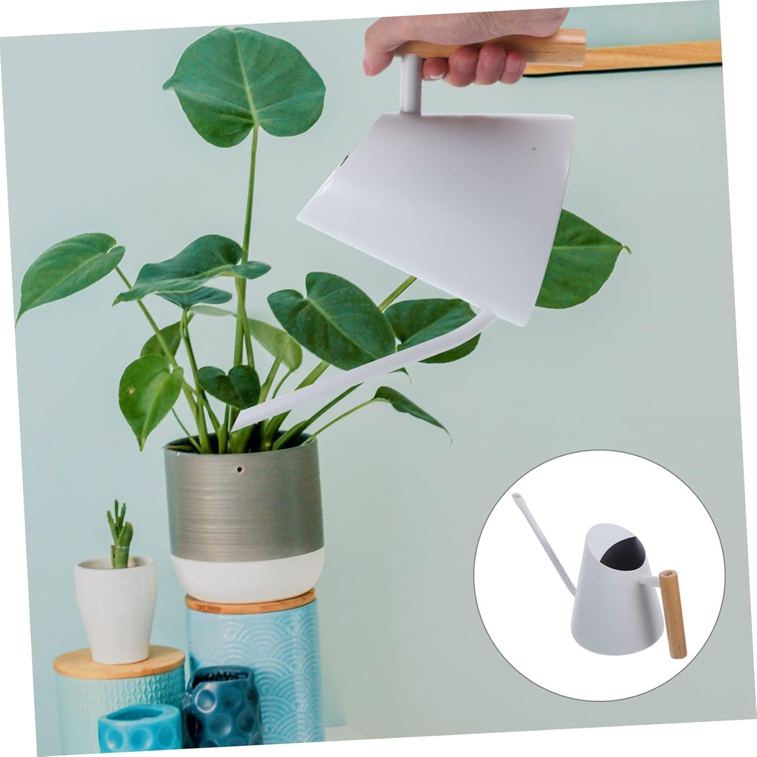 Ergonomic Handle Metal Watering Can Stainless Steel Kettle for Indoor Gardening image number 3