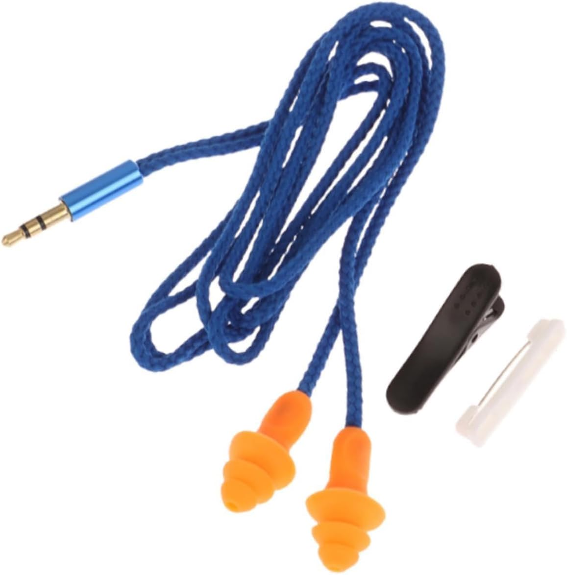 Eigell Ear Plug Headphones Work Earbuds Hearing Protection with Clear Sound Earplugs 3.5Mm Earphones for Sports Studying Concert, Yellow 70Cm