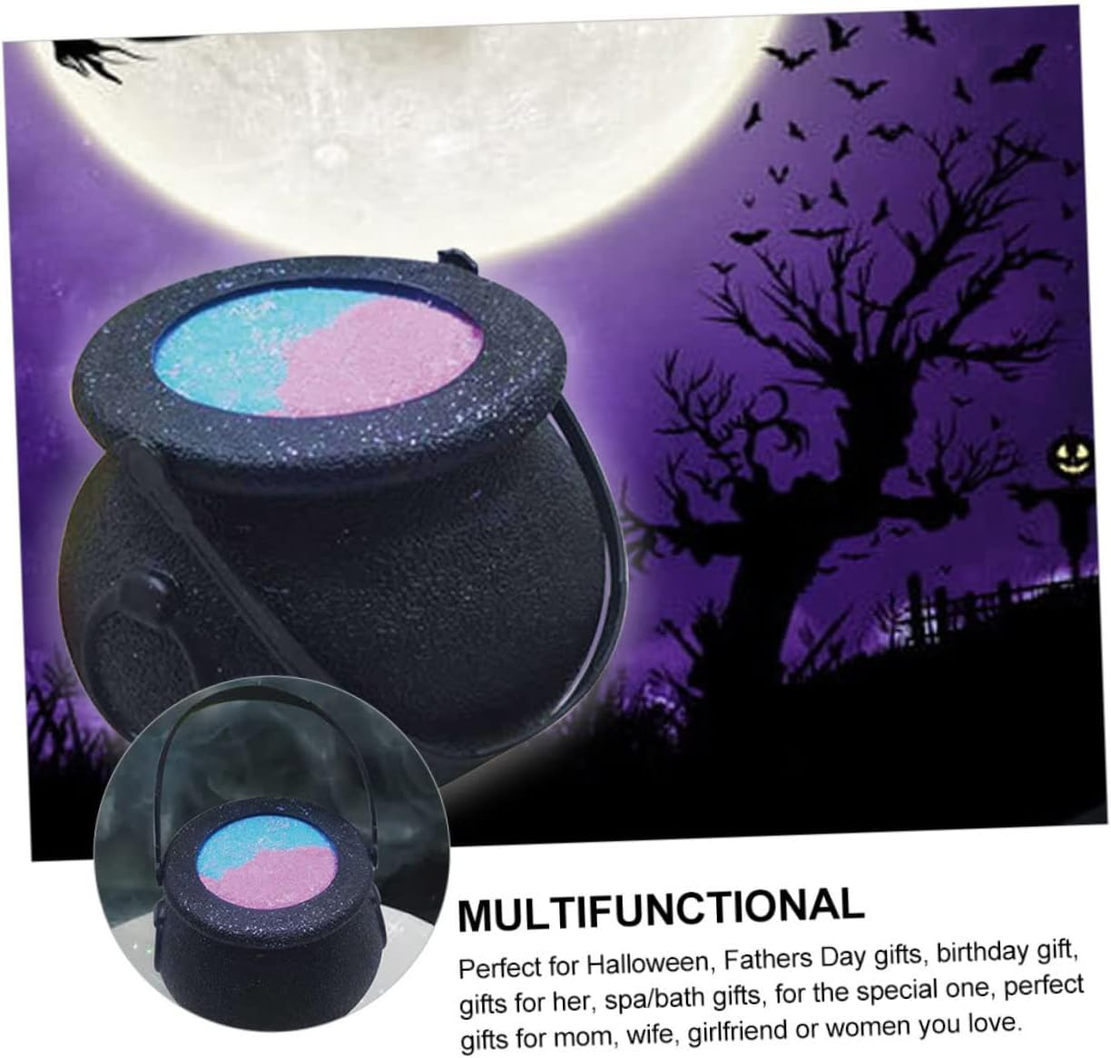 MERRYHAPY 2Pcs Halloween Witch Bath Bubble Tank for Halloween Party Supply Assorted Safe Bubble Cans for Boys and Girls Bath Fun Random Color image number 6