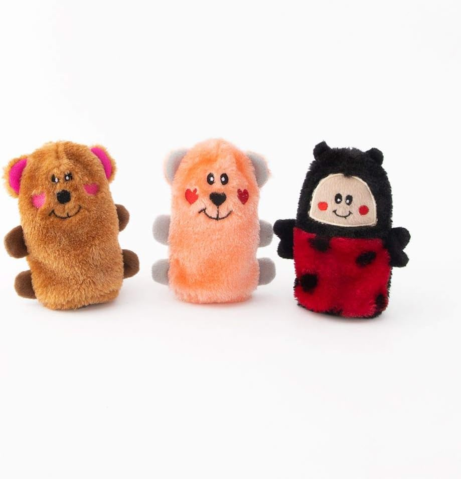 Zippy Paws Plush Dog Squeaker Toy, 3 Count