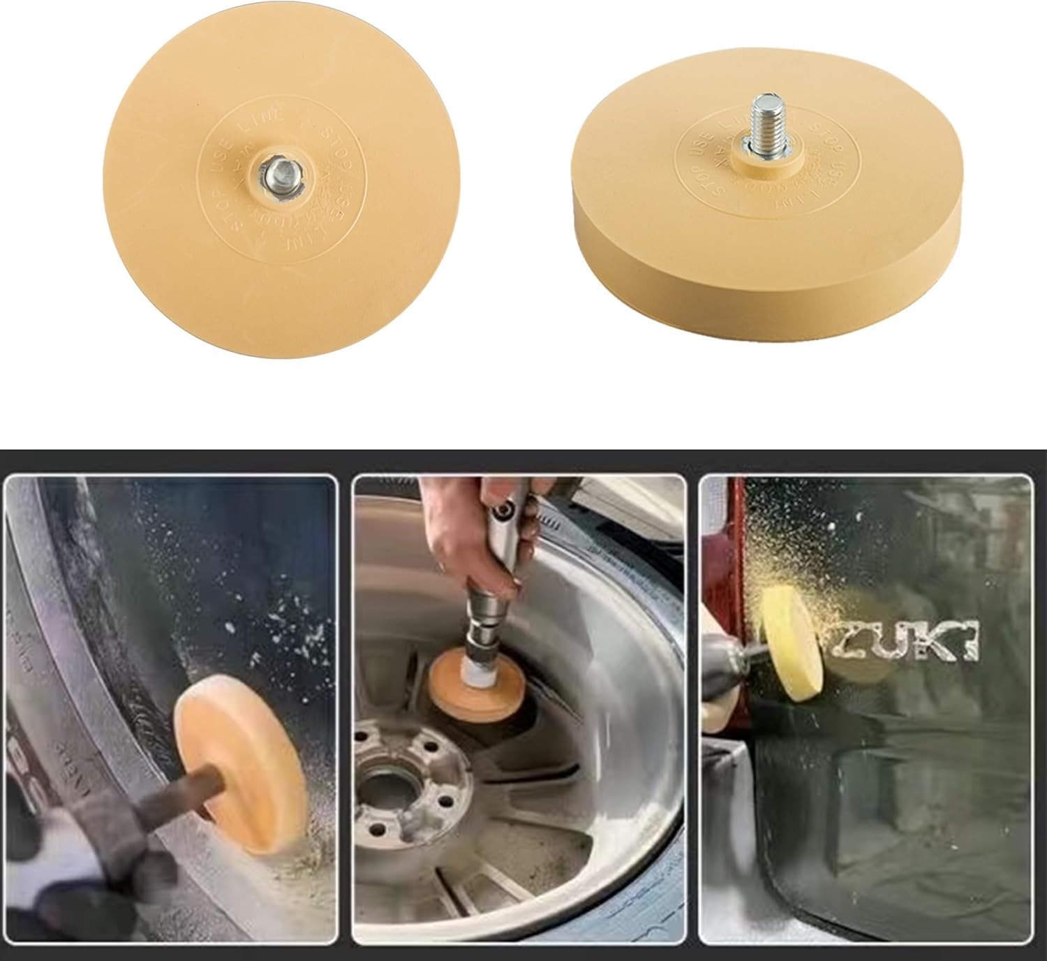 Pack of 2 Foil Erasers Rubber Eraser Sticker Rubber Sticker Remover Film Eraser Cordless Screwdriver of Films and Stickers for or Car (100 Mm + 88 Mm) image number 2