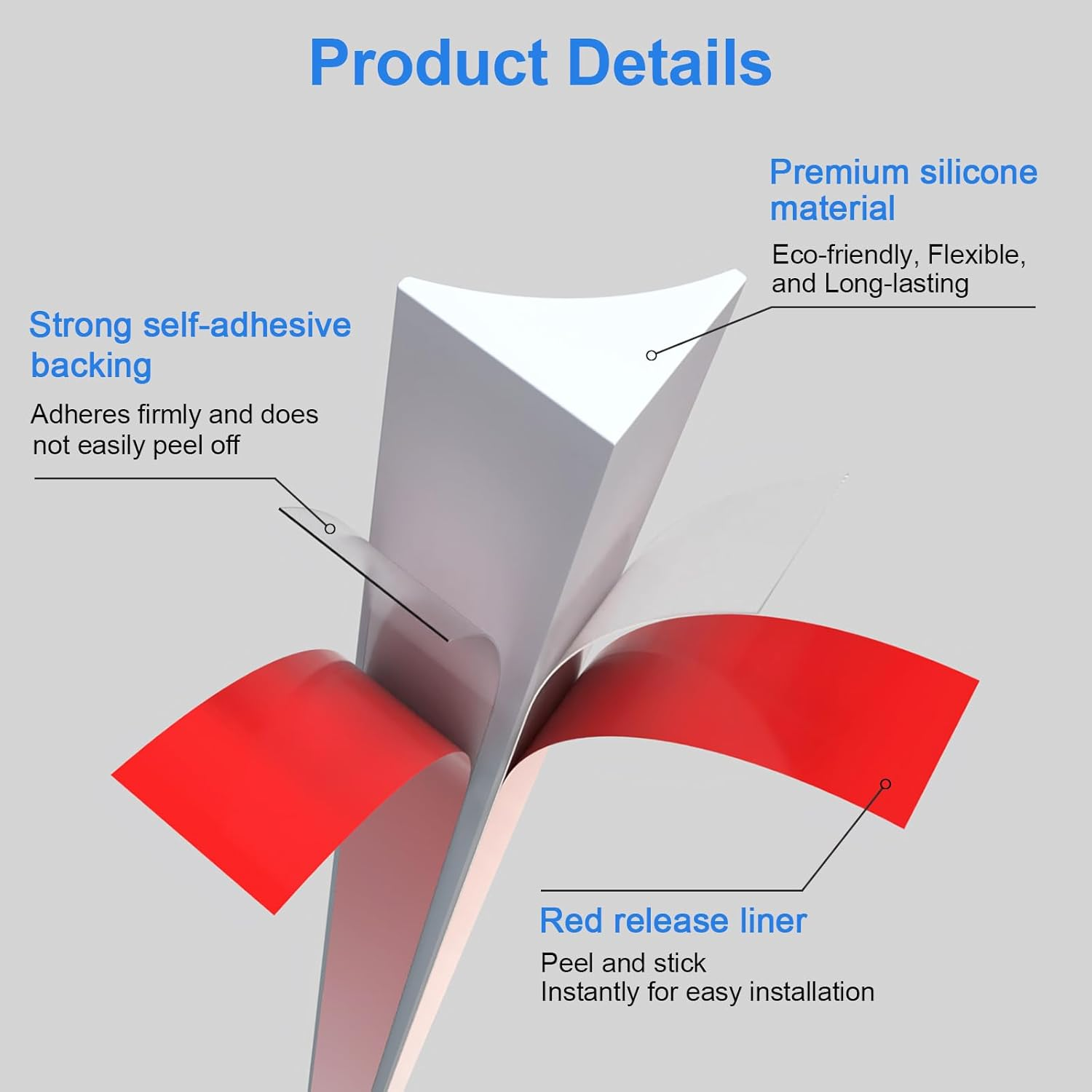 5 Meters PVC Corner Trim, White Plastic Floor Edge Trim, Peel and Stick Wall Moulding, Flexible Skirting Board Molding Trim, Self Adhesive Wall Beading for Wall Corner, Ceiling, Floor, Tile Edge