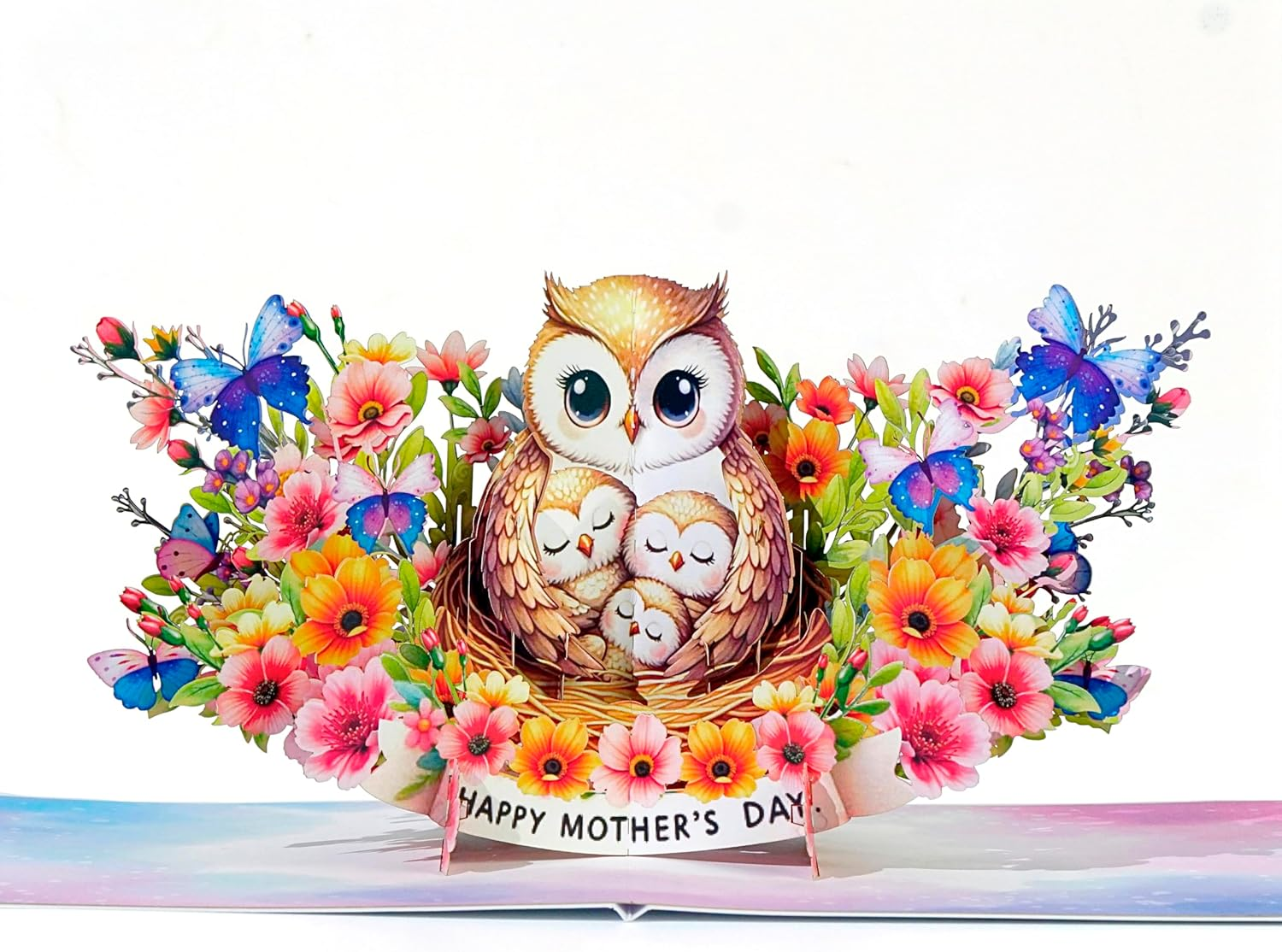 CUTPOPUP Mothers Day Card Pop Up, 3D Birthday Greeting Card, Mother'S Day Card for Women, Mom, Wife, Grandma, Daughter (Owl Mama) image number 6