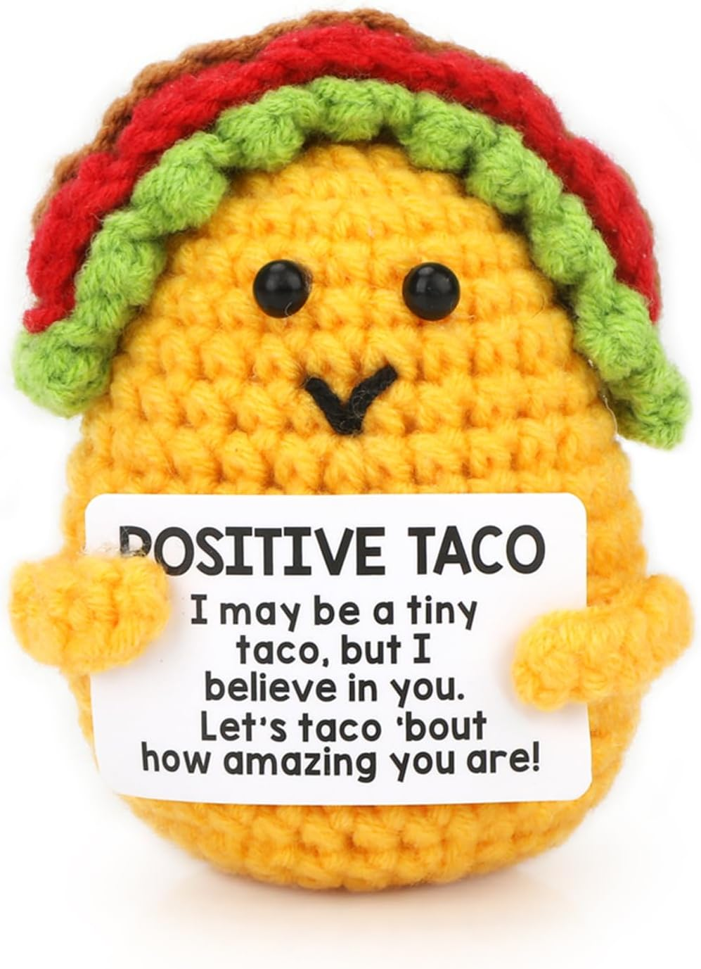 Fayrvind Emotional Support Positive Funny Handmade Crochet Donut Unique Cute Desk Accessories Birthday Gifts for Women Thank You Gift