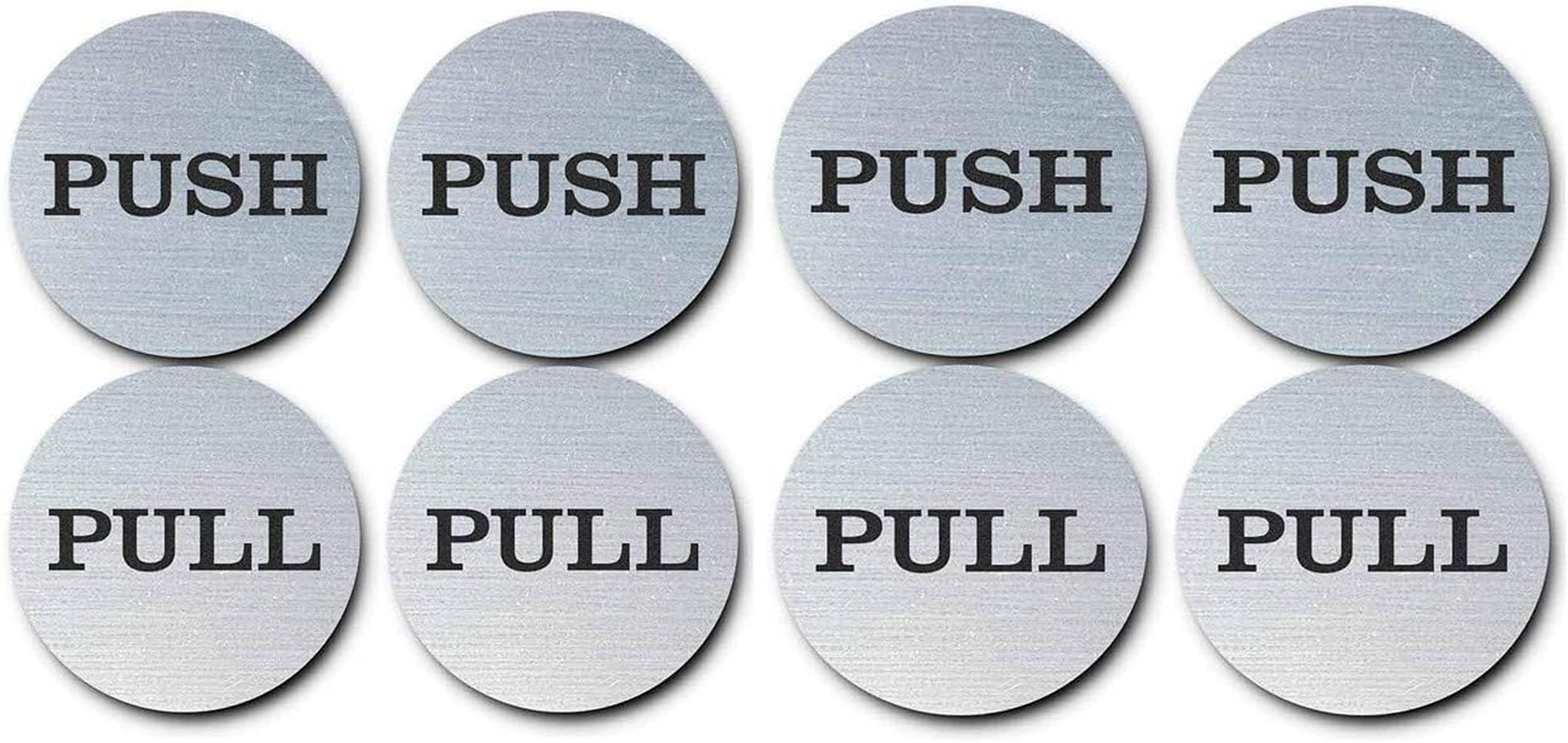 Be the Bestest 2" round Self Adhesive Push Pull Door Signs (Brushed Silver) - 1 Sets (2Pcs) 304 Grade Stainless Steel image number 5