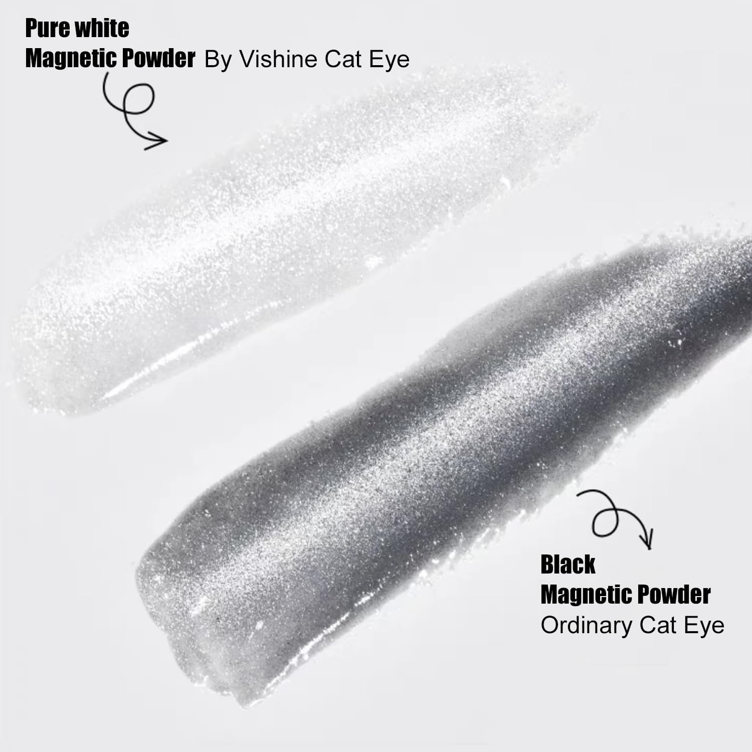 Vishine 16Ml Cat Eye Gel Nail Polish &ndash; Silver Glitter Holographic Gel, Reflective Translucent UV Gel, Crystal Shade (H001) image number 2