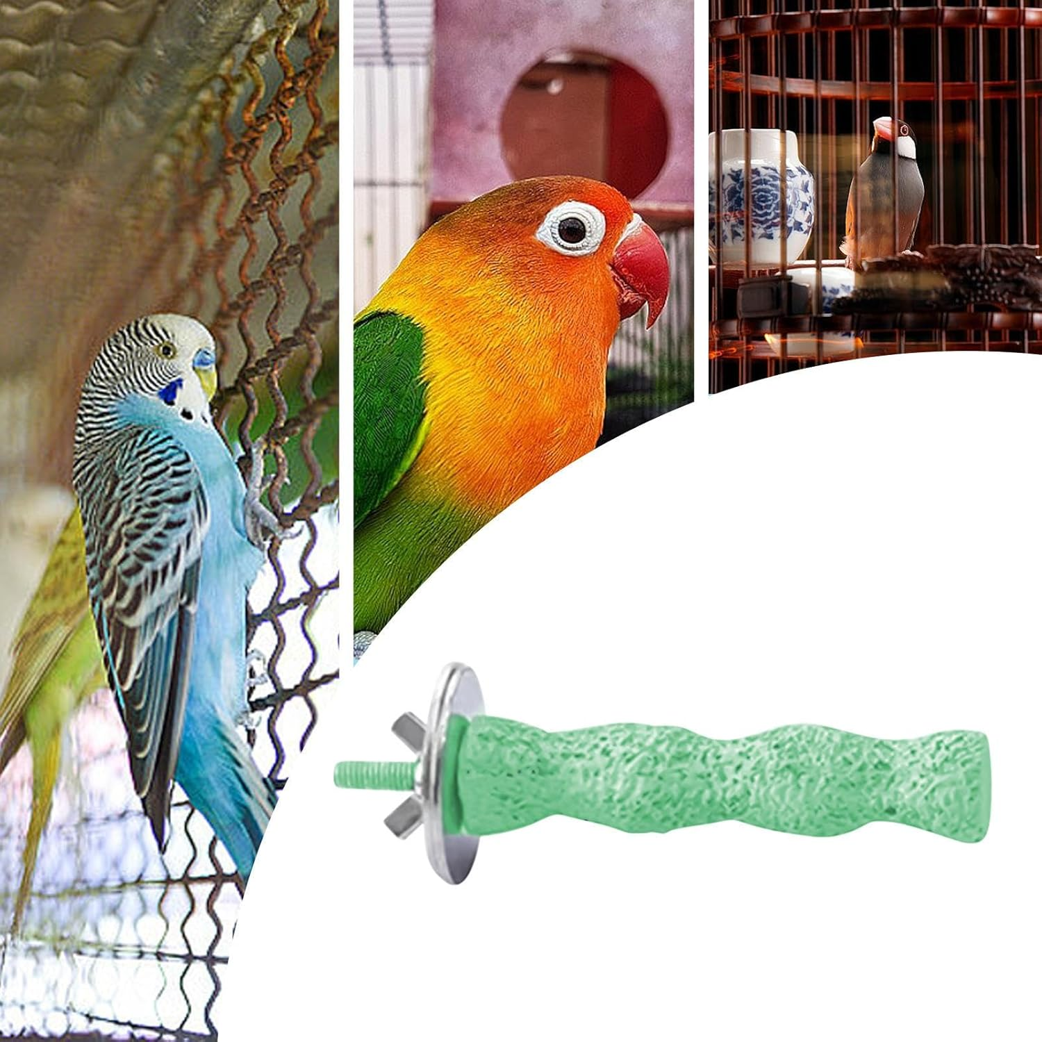 Bird Cage Perch - Bird Paw Grinding Stick Toy,Paw Grinding Toys for Parrots Conure Cockatiel Lovebird Exercise Pet Training Outdoor Play
