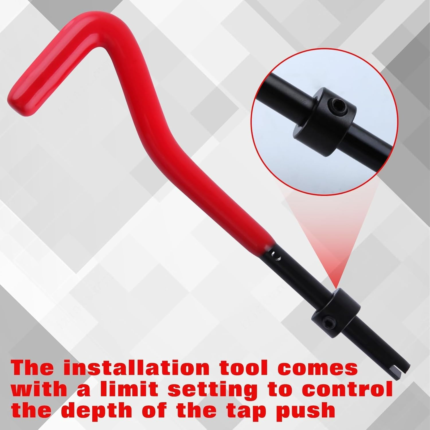 LEONTOOL 30 Piece M8X1.25 Helicoil Thread Repair Kit, Metric Helicoil Repair Kit with HSS Drill Bits Thread Inserts Taps Breakoff Installation Tools, Portable Rethreading Tool Kit for Auto Repairing image number 1