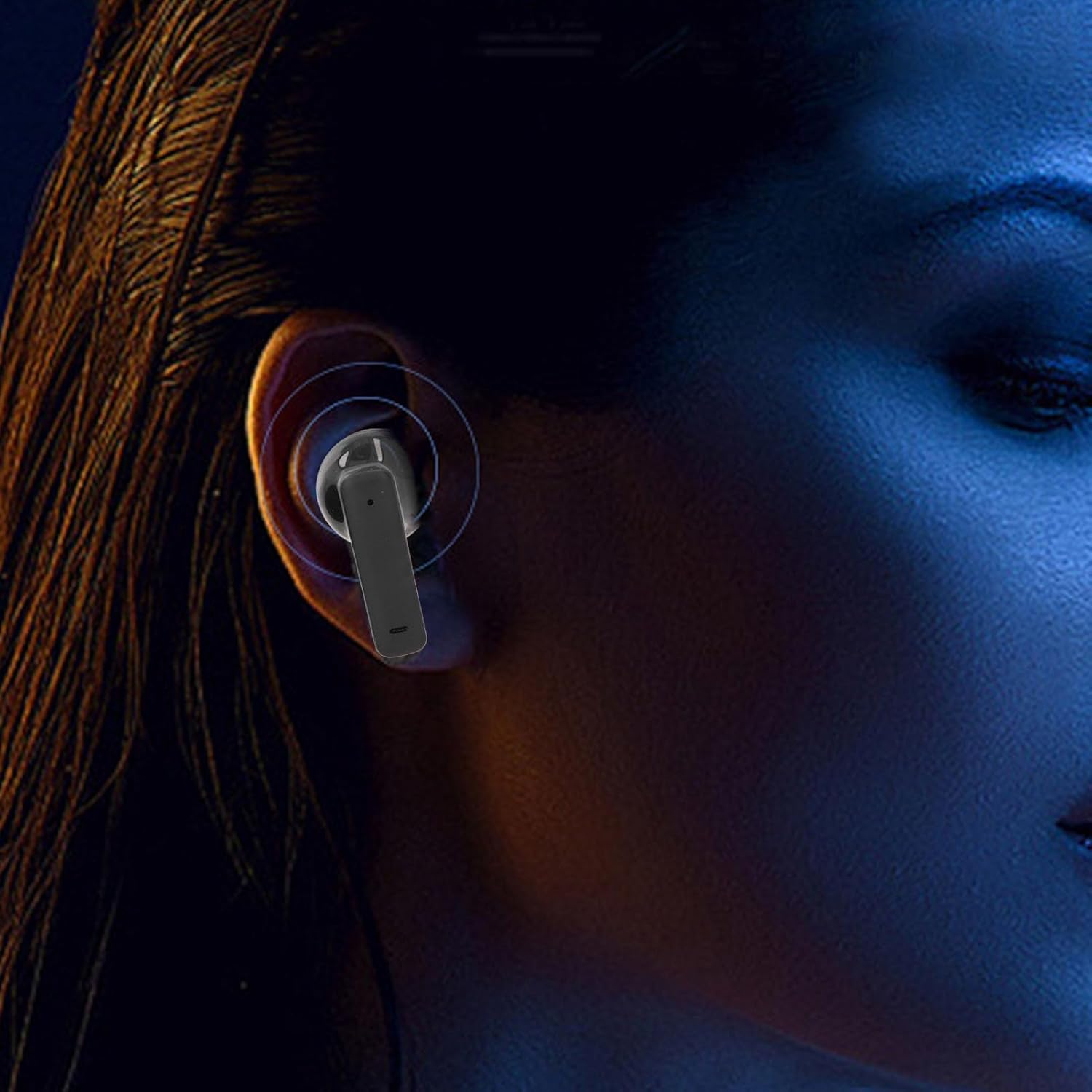 Bluetooth Translator Earphones, 74 Languages, 70 Accents, Voice Translator Device for Travel, Stereo Noise Reduction, Wireless Bluetooth Translation Earphones with Case (Black) image number 2