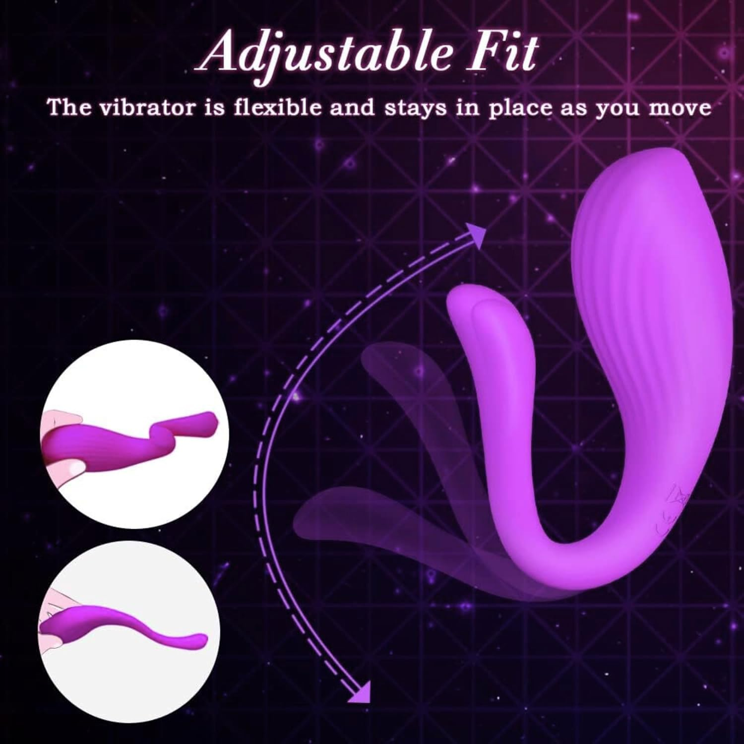 PLEASURE PULSE Wearable G Spot & Clitoral Vibrator &ndash; App & Remote Control Panty Vibrator for Women & Couples, 9+9 Vibration Modes, Magnetic Clip, Rechargeable Silicone Sex Toy for Clit, Vaginal, Anal & Nipple Play &ndash; Euphoria Plum image number 5
