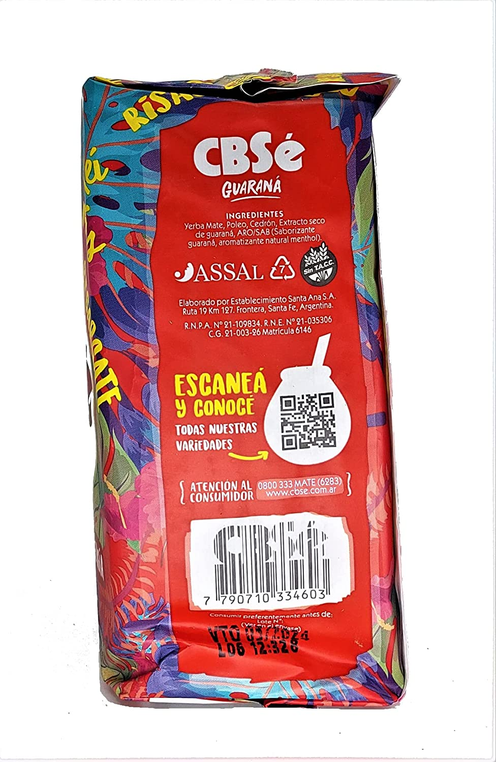 Cbse Yerba Mate Guarana Energy 500G image number 2