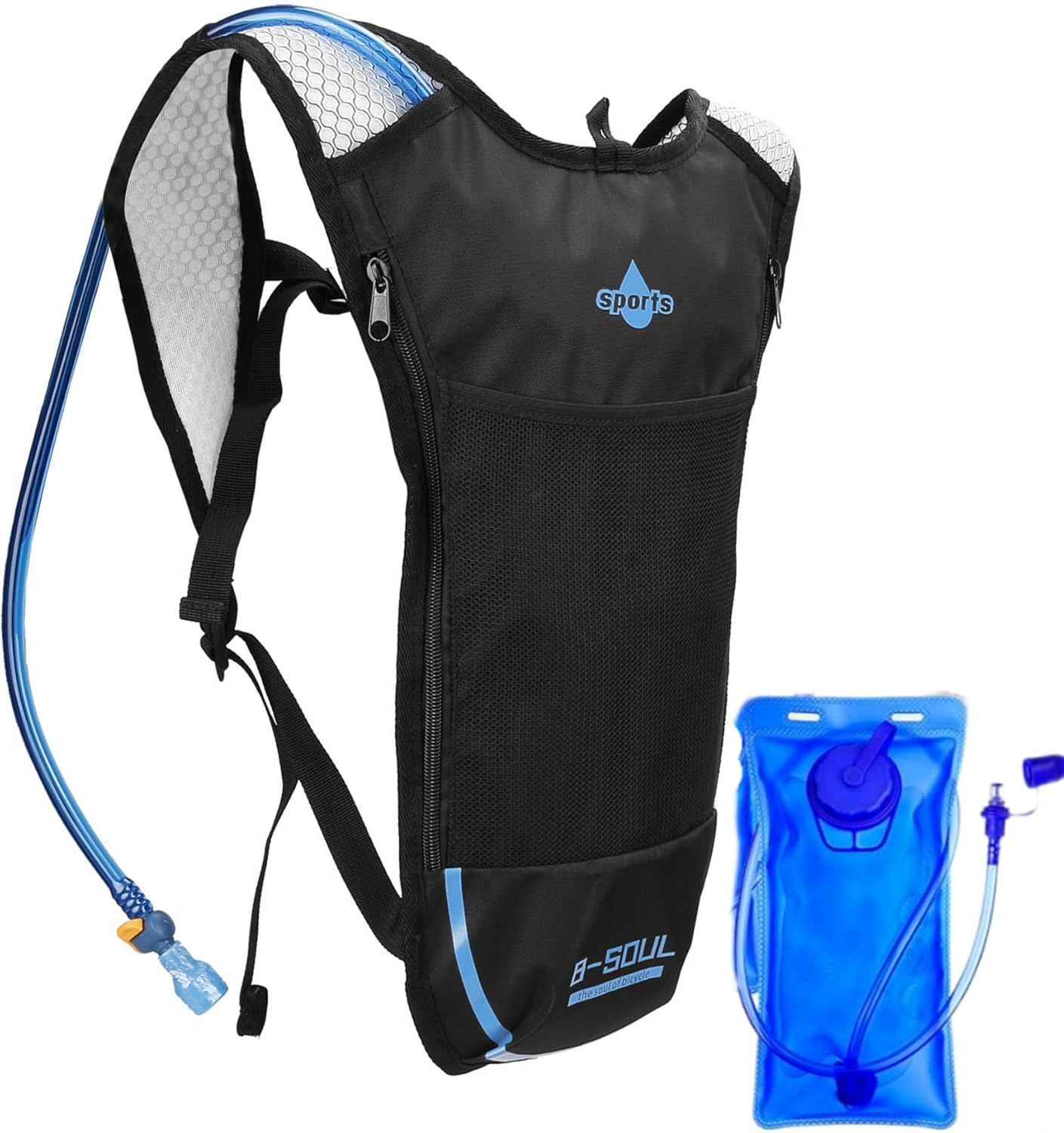 Running Vest, Running Hydration Vest Backpack with 2.0L Water Bladder Bag, Outdoor Sport Multifunctional Camping Backpack for Hiking Trail Running Cycling Race Marathon for Women Men image number 4