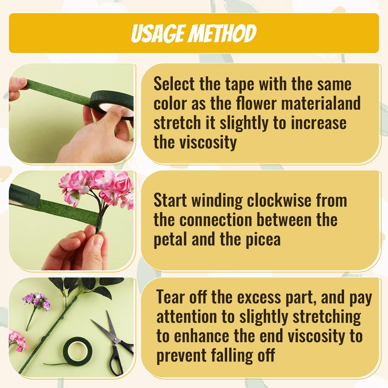 Crepe Paper 8 Rolls Wide Crepe Paper Streamers 10 Inch X 8 Feet Artificial Floral Arrangements DIY Flower Making Kits Green Floral Tape and Wire for Wedding Festival Party Decorations Craft Supplies - 6 Rolls Green Series image number 7