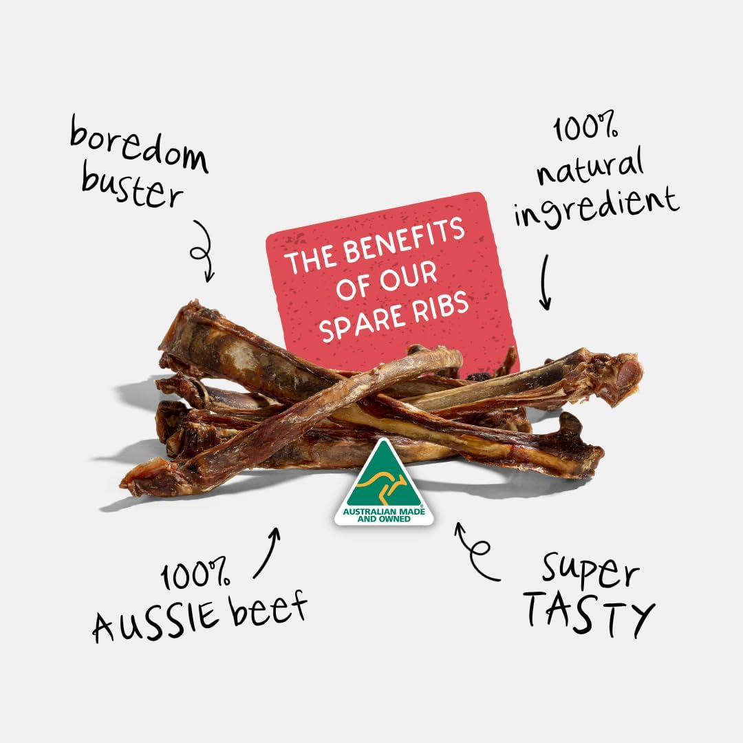Australian Spare Ribs 120G | Long Lasting Natural Australian Treats for Dogs Chew Treat