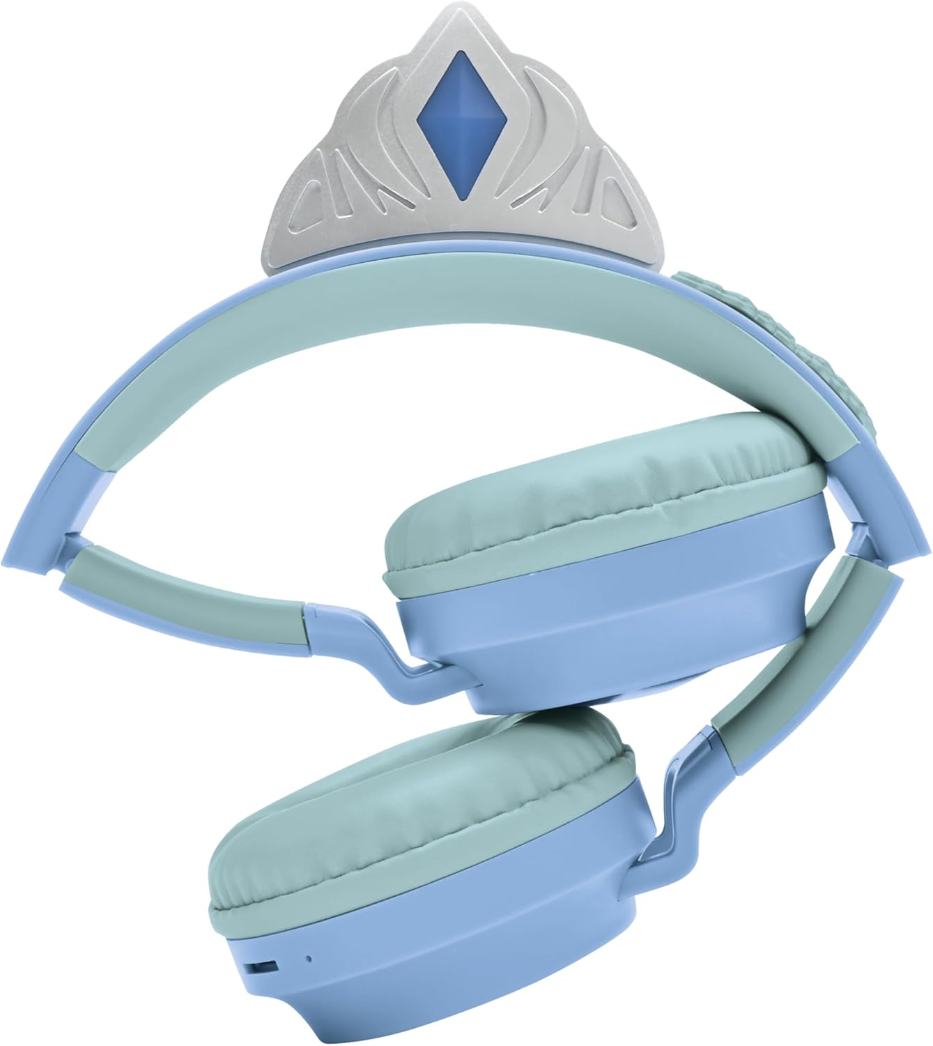 Lexibook, Frost 2-1 Wireless and Wired Headphones with Princess Tiara, Sound Limited to 85Db, Light Effects, Foldable, Adjustable, Rechargeable, HPBT015FZ image number 2