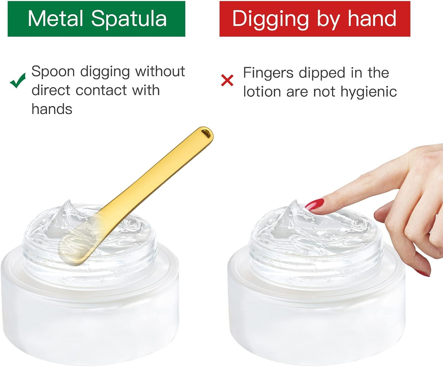 Tekson Metal Cosmetic Skincare Spatula, Mini Mask Facial Reusable Scoop, Makeup Beauty Spoons for Cream, Lotions, Moisturizers (Rose Gold, Gold, Silver) (Long Size) - Rose Gold+Gold+Silver image number 4