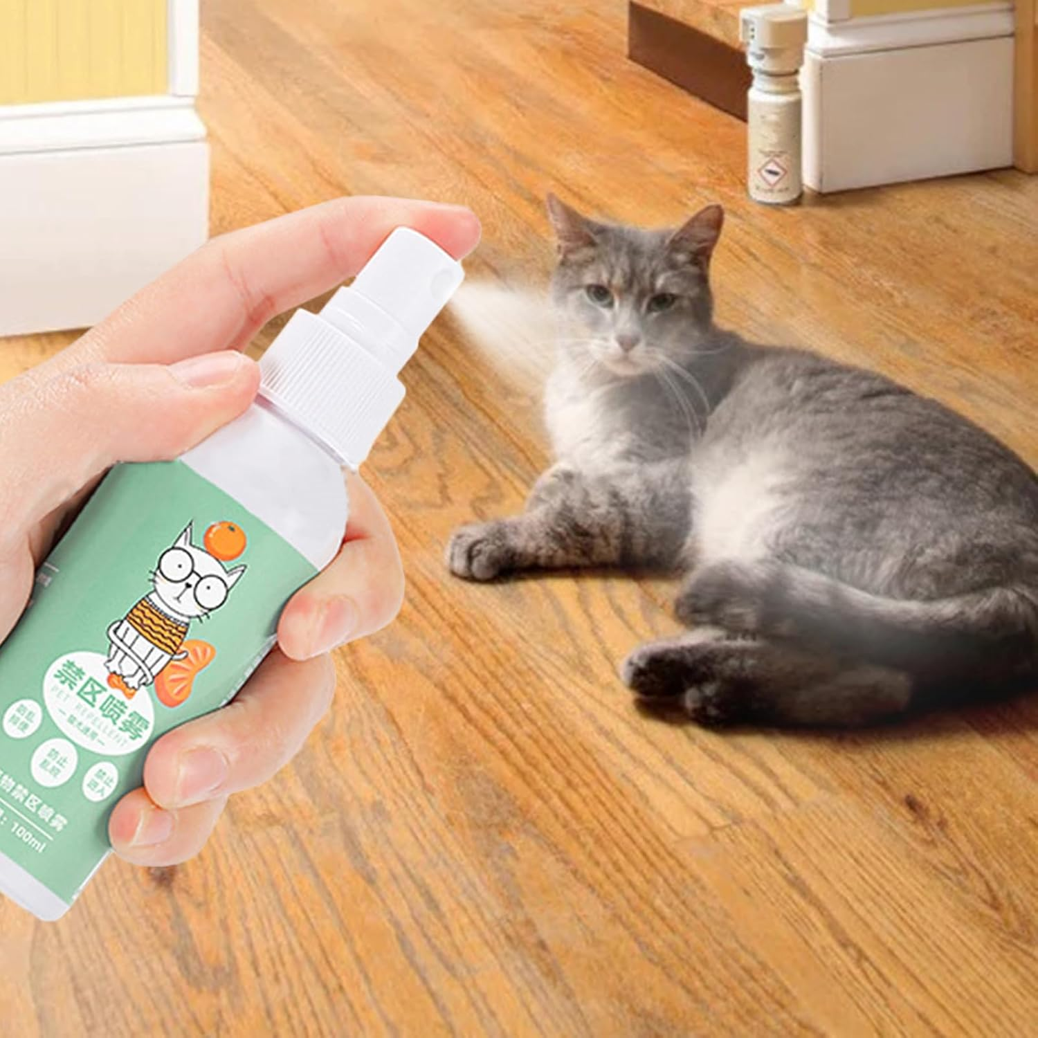 Cat Deter Spray, Cat Spray to Stop Scratching Furniture, Pet Behavior Training Solution to Protect Floors Plants Walls Home Cords Carpets Shoes Indoor Areas image number 6