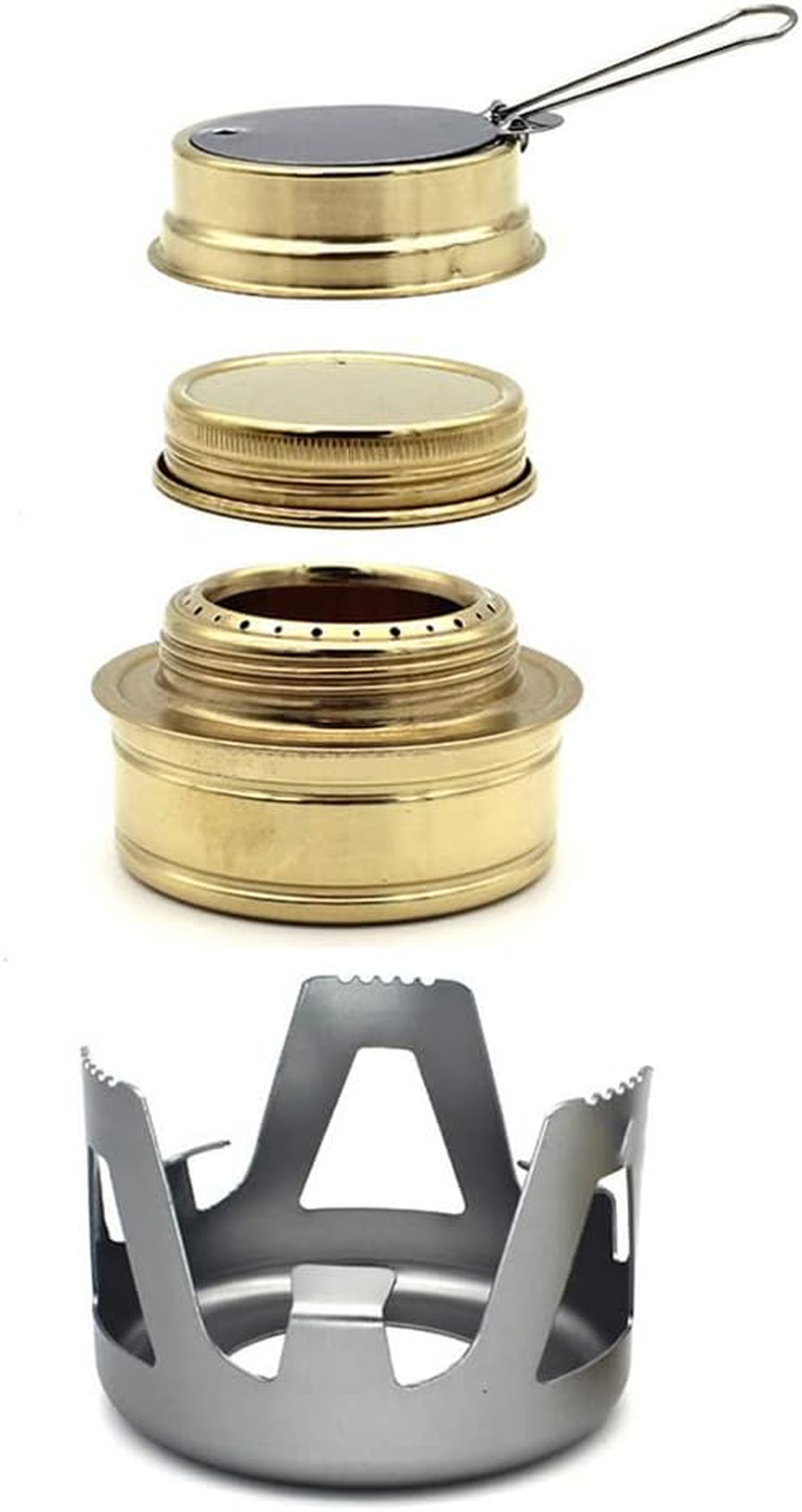 Copper Alloy Portable Mini Ultra-Light Spirit Burner Alcohol Stoves Outdoor Camping Hiking Stoves Furnace image number 6