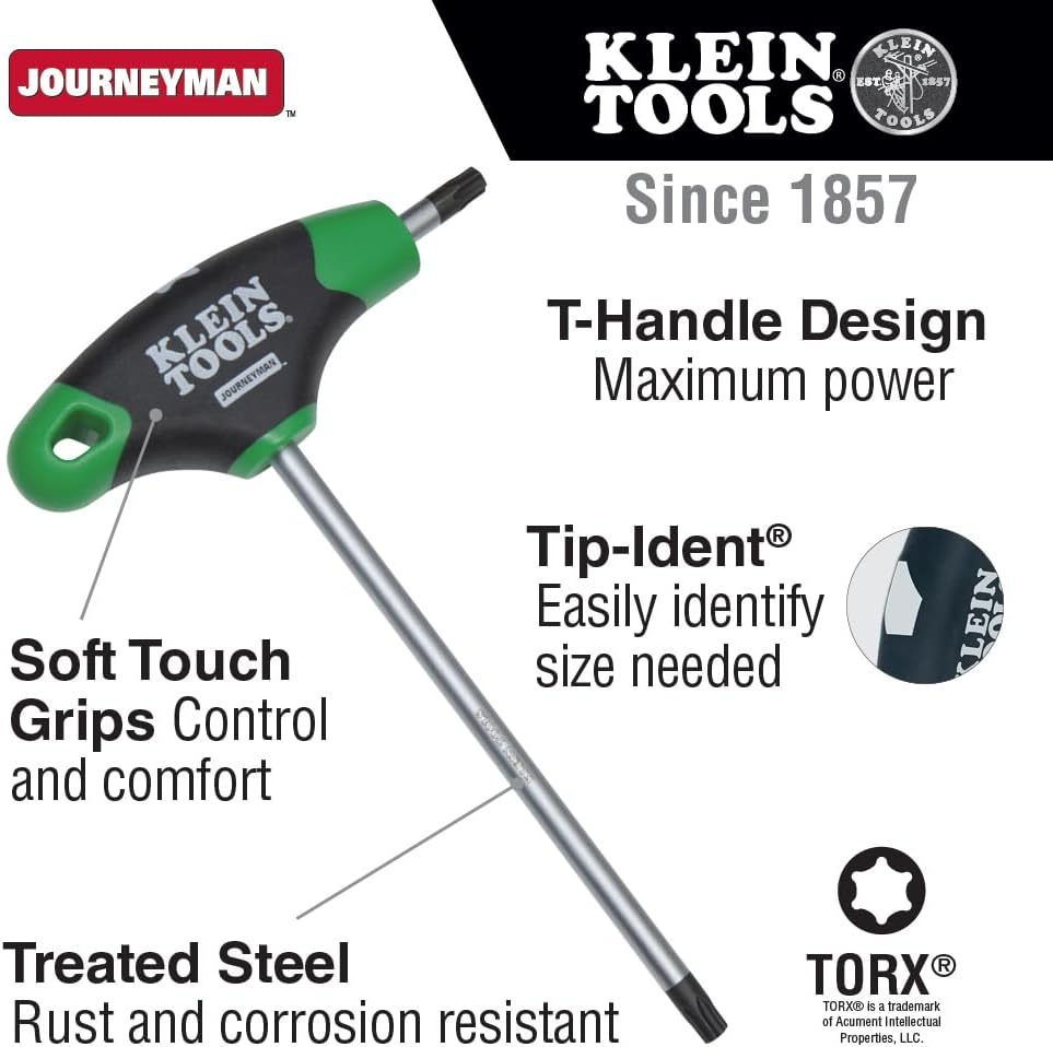 KLEIN TOOLS 7PC 6IN TORX J-MAN TH SET STAND image number 1