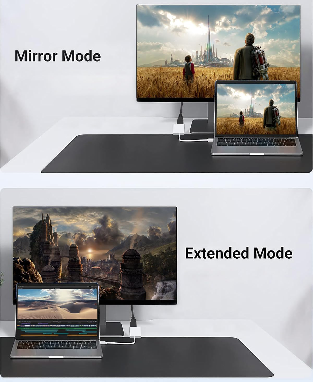 Wahbite Apple USB-C to HDMI Adapter 4K@60Hz for Iphone 15 Macbook Pro Air Ipad Pro, USB 3.1 Type C Digital AV HDMI 2.0 Cord Compatible with Samsung Galaxy S23/S22, Pixelbook, XPS and More image number 4