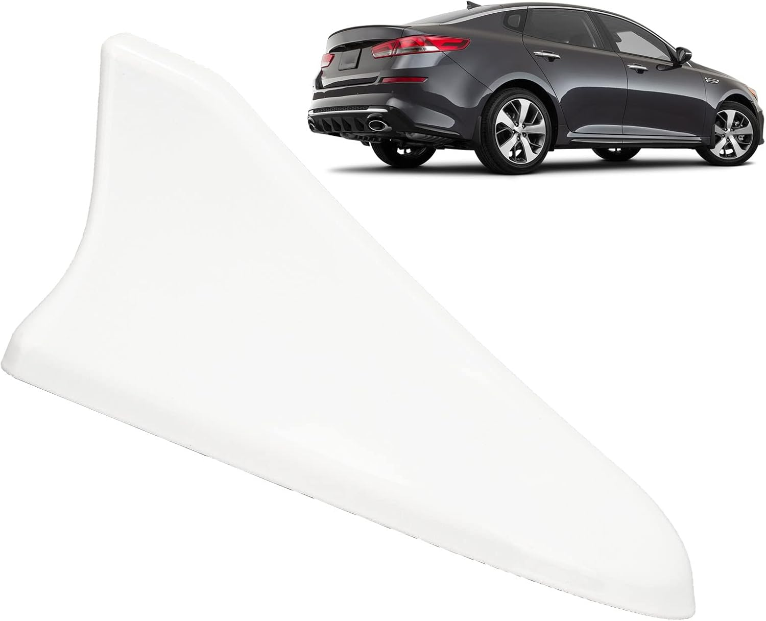 Fin Antenna Cover with a Signal Improvement Chip Adjustment for Optim (White) - White image number 1