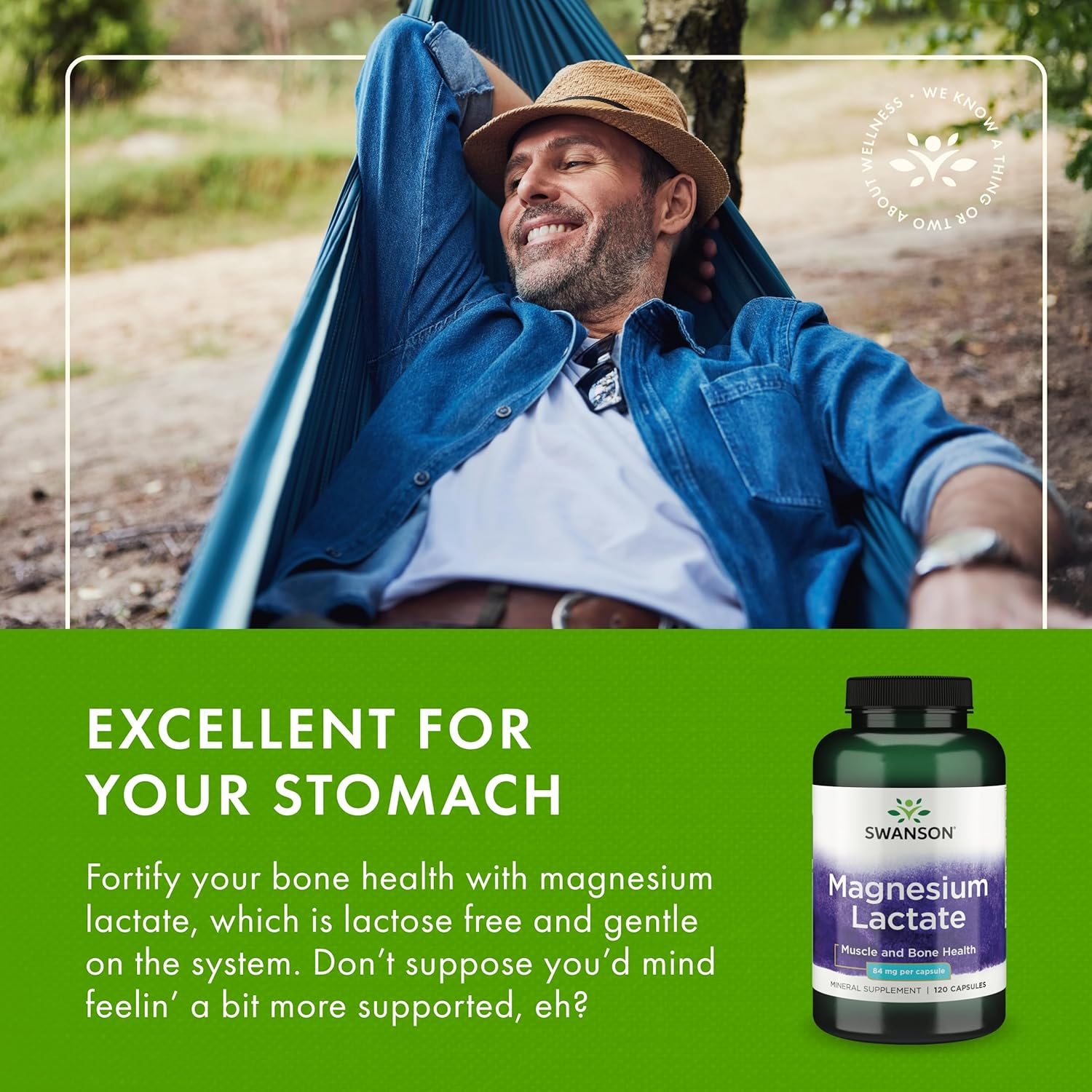 Swanson Premium Magnesium (Lactate) 84Mg 120 Capsules image number 5