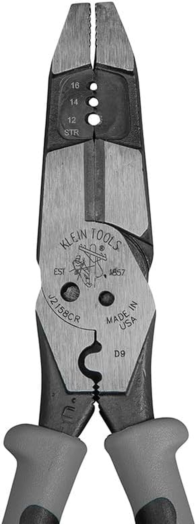 Klein Tools A-J215-8CR Hybrid Pliers, Professional Pliers with Crimp and Wire Stripper, 20.9 Cm, Gray/Black image number 4