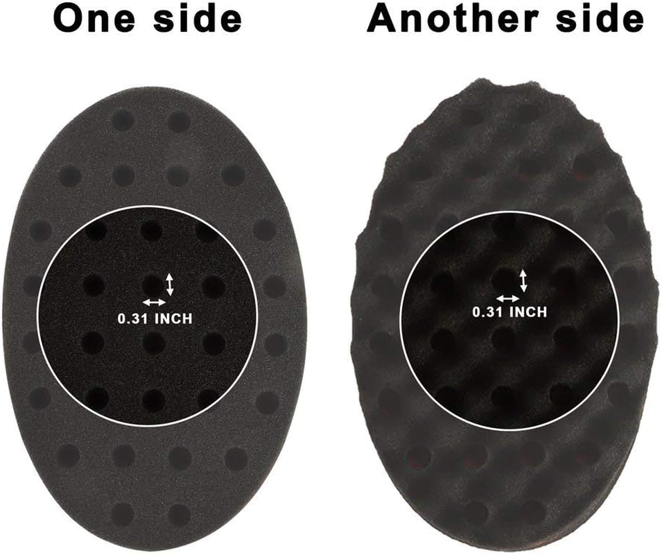 RAYWE Hair Brush Sponge with Big Holes Metal Hair Pick Comb Double-Sided Sponge Afro Comb for Hair Styling