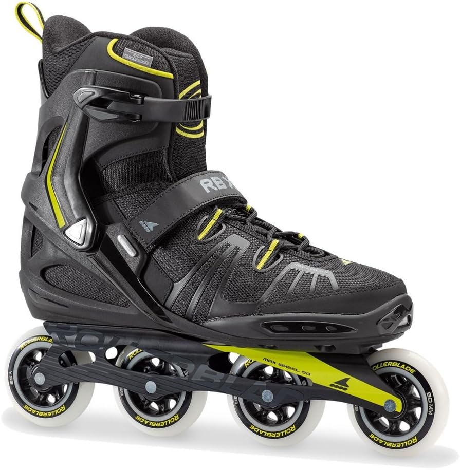 Rollerblade RB XL Men'S Adult Fitness Inline Skate, Black and Lime, High Performance Inline Skates image number 6