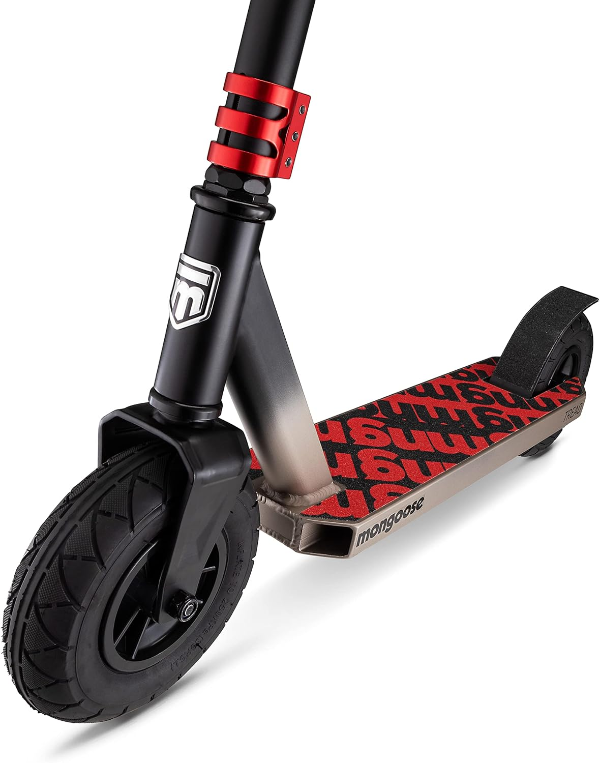 Mongoose Tread Kids and Adult Freestyle Dirt Scooter, 200Mm Big Air Filled Tires, Great for Dirt and Gravel, Ages 8 Years and Up, Max Rider Weight 220 Pounds image number 6