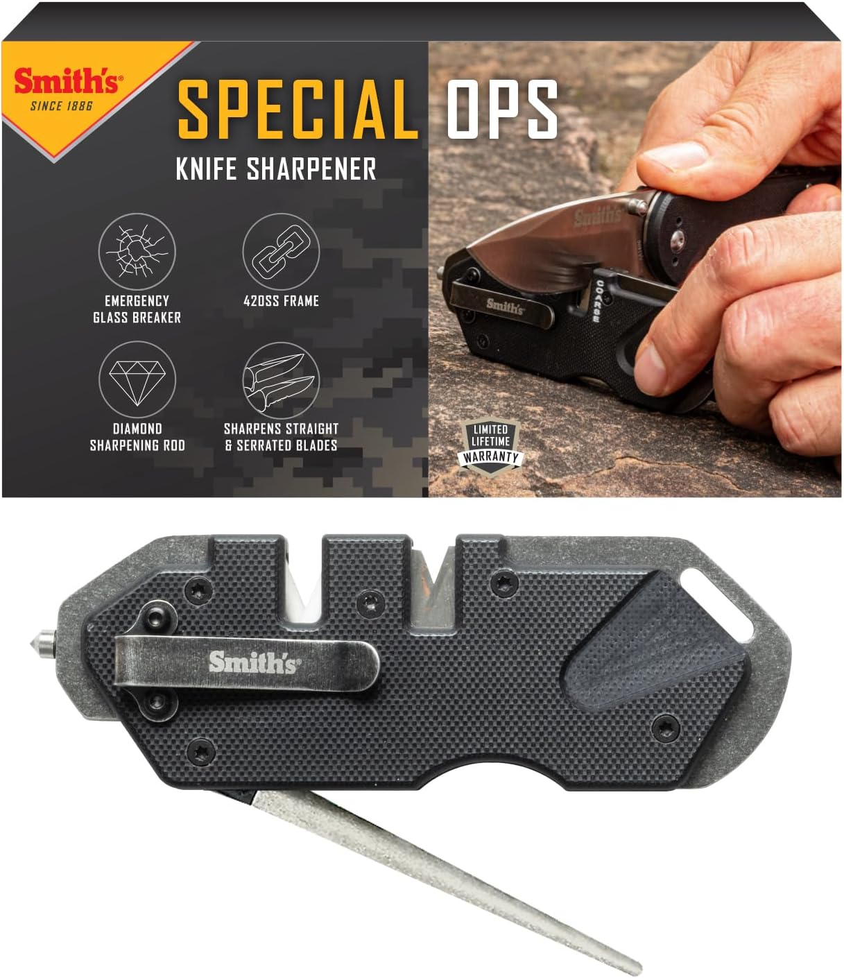 Smith'S 50979 Pp1-Tactical Knife Sharpener (Black) image number 5