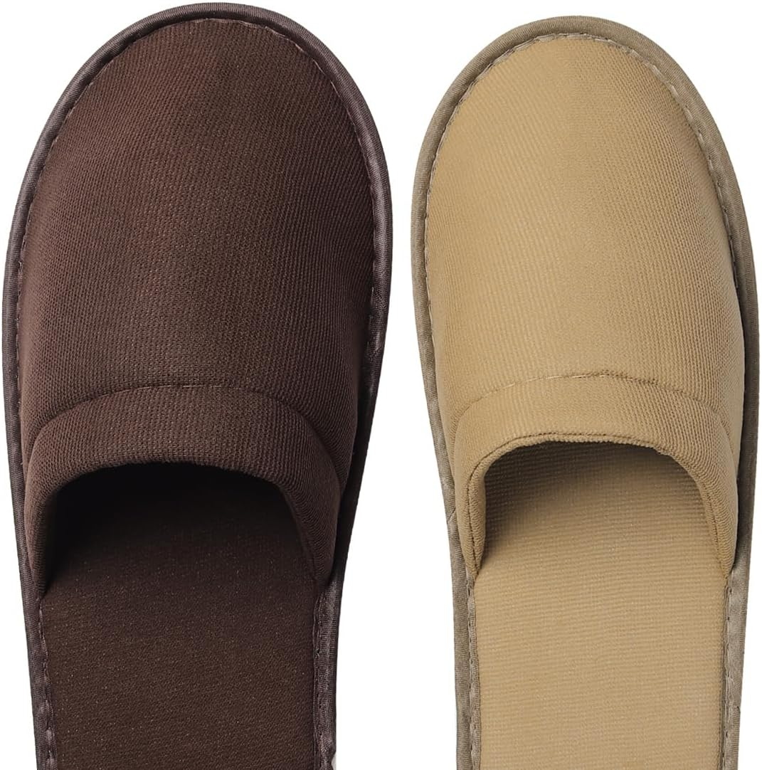 Yeios 20 Pairs Disposable Slippers for Guests Hotel Slippers Spa Slippers Non-Slip Washable House Slipper Bulk for Adult for Men and Women White image number 5