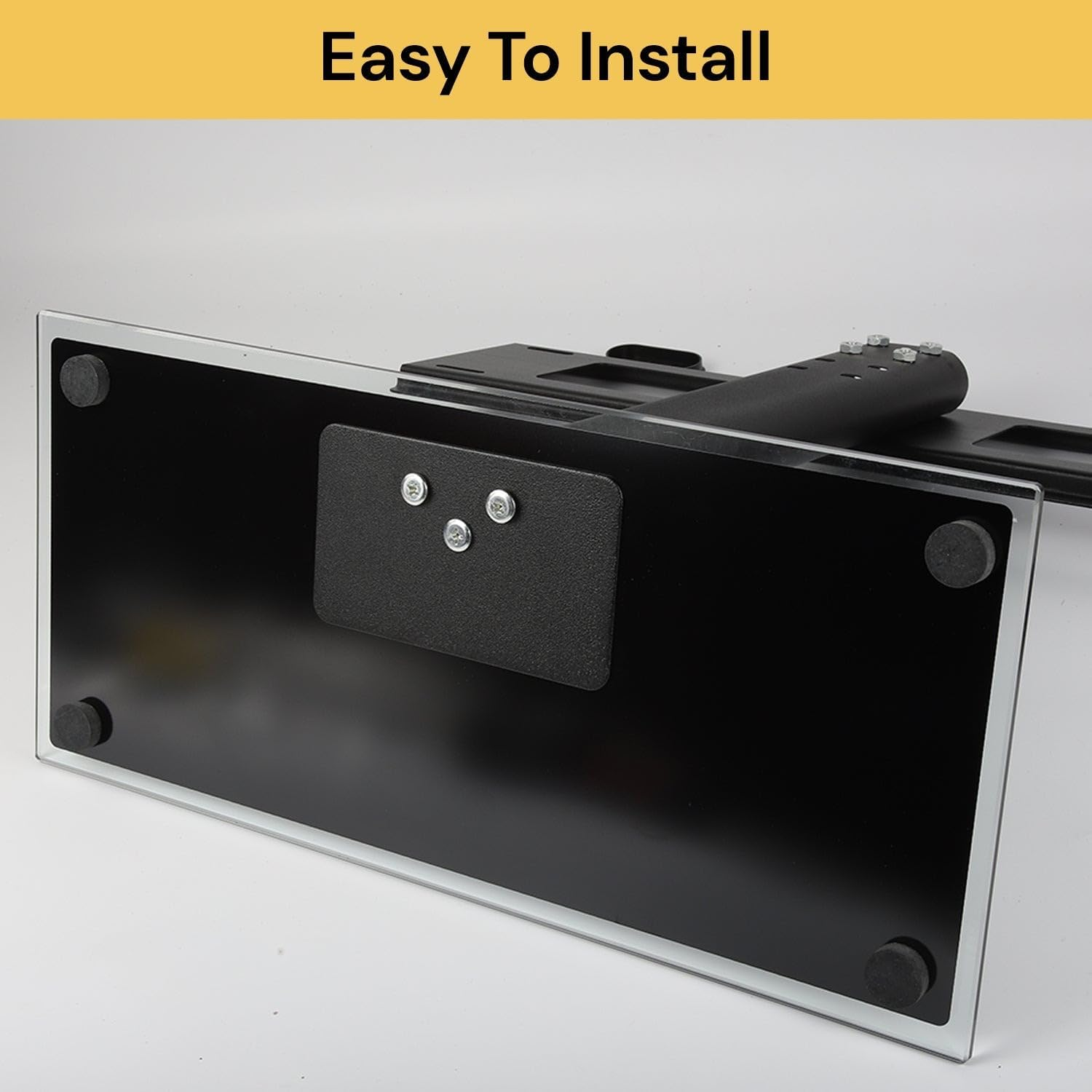 EZONEDEAL Universal TV Stand Table Top TV Stand for 37-55" LCD LED Tvs Adjustable Tv Mount Base Stand with Tempered Glass Base - Tv Bracket (37-55") image number 2