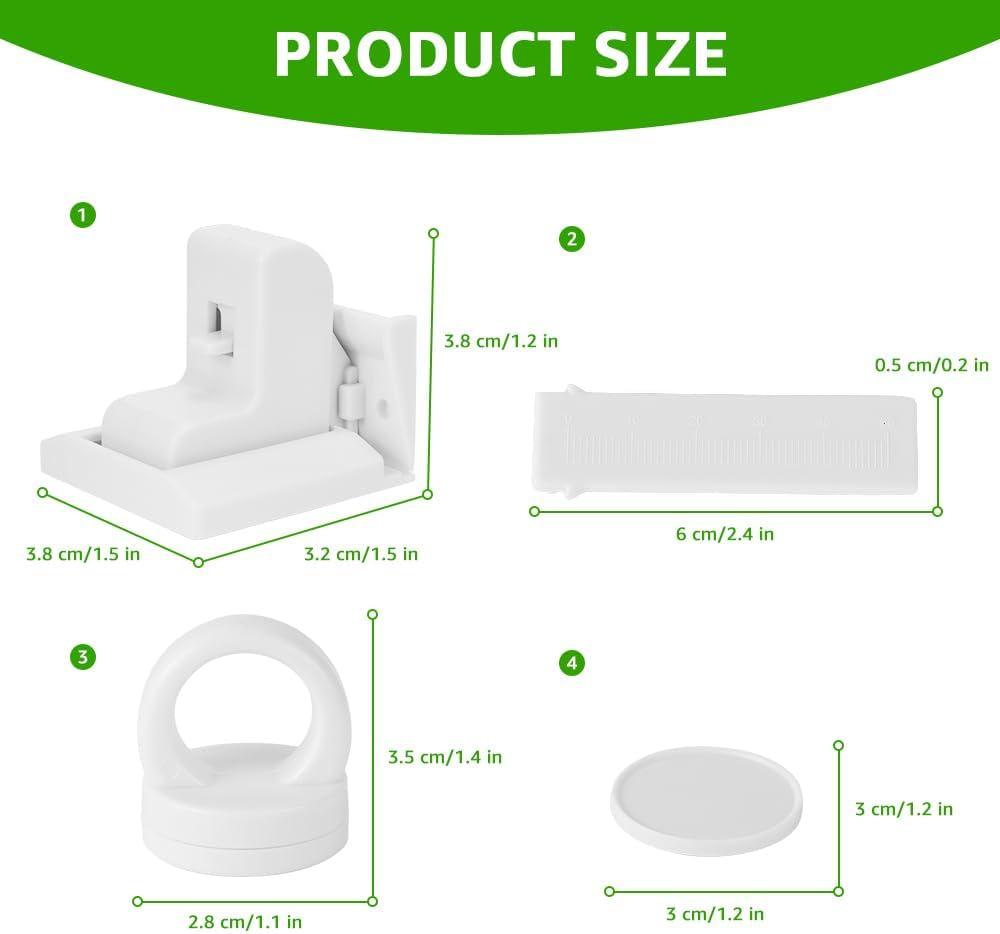 AUTOWT 12 Pack Magnetic Cabinet Locks for Kids - Child Safety Latches - Baby Proofing Cabinets and Drawer Locks for Kitchen Cupboard with 3M Adhesive - Easy Installation No Drilling & No Tools Required image number 3